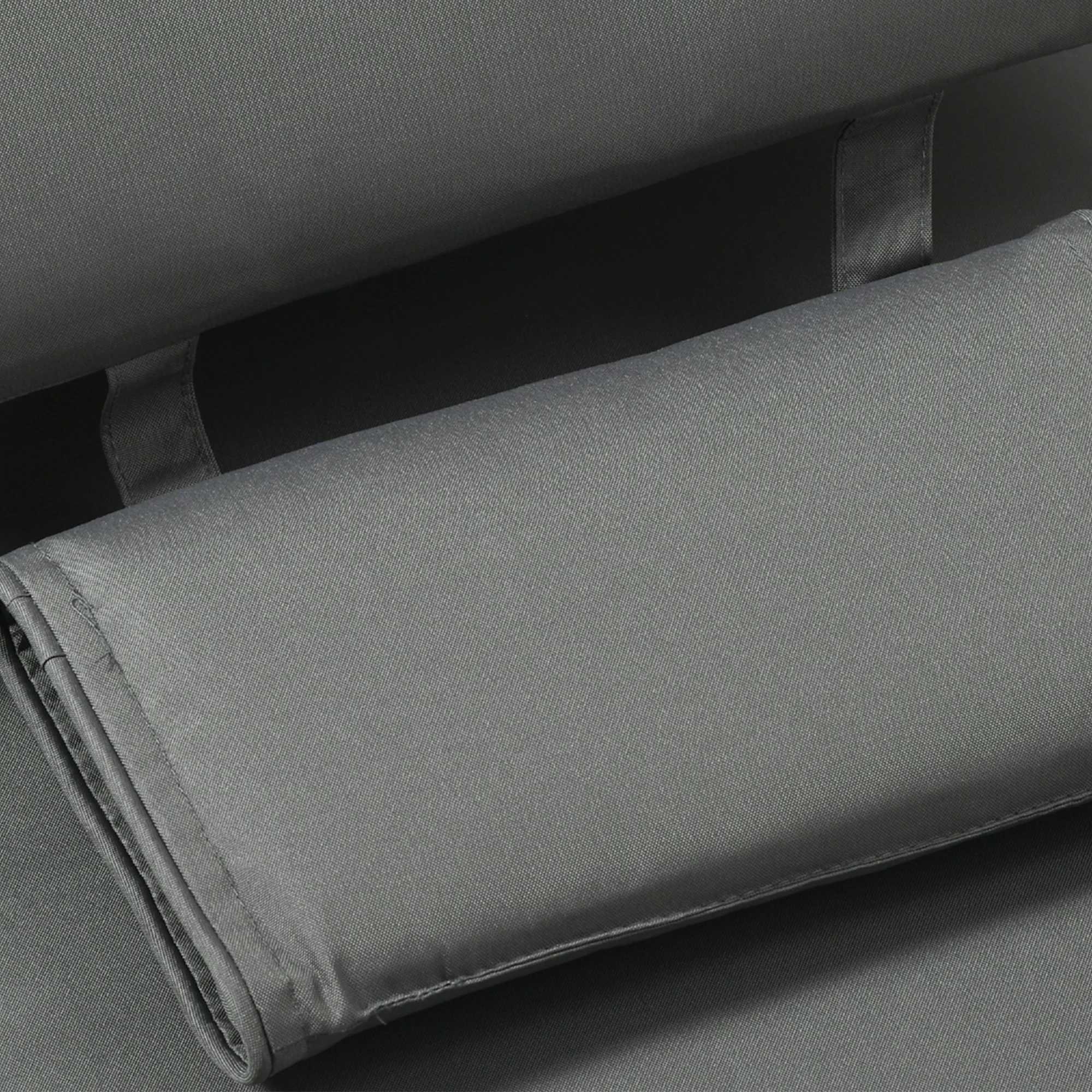 Garden Sun Lounger Cushion Replacement, Sunbed Reclining Chair Pad w/ Pillow, Grey - Image 11