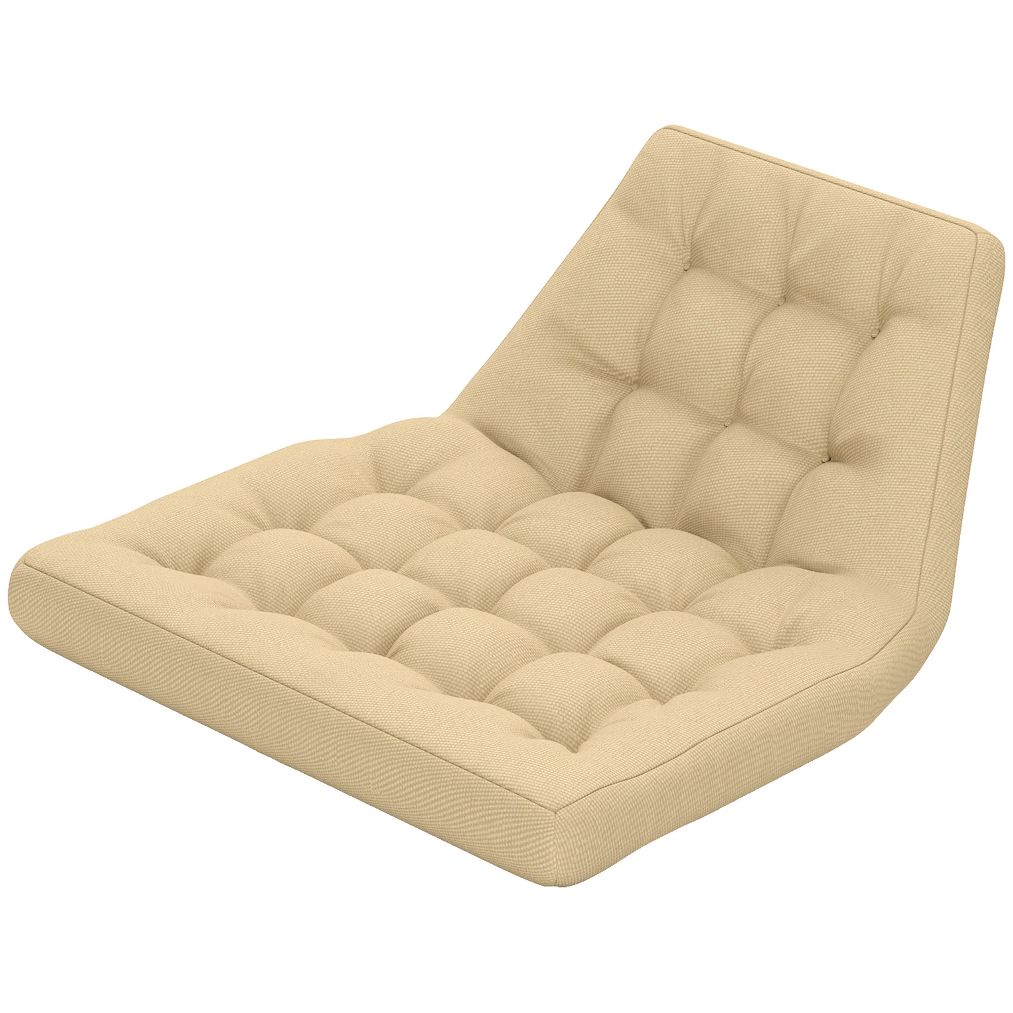 Outdoor Tufted Patio Cushion Replacement for Garden Egg Chair, High-Density Foam, Beige - Image 2