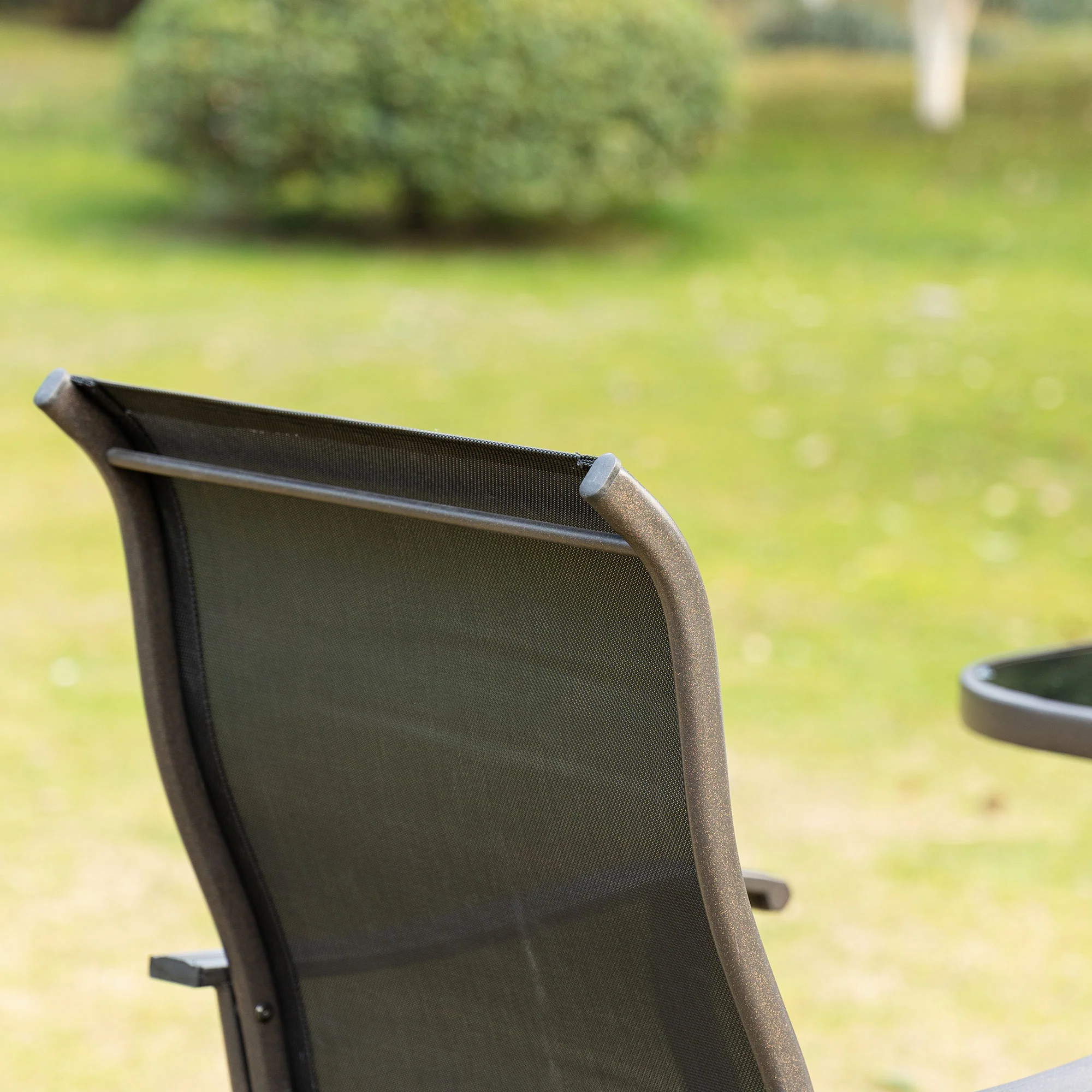 Outdoor Bar Stools Set of 2, Swivel Bar Height Chairs w/ High Back & Curved Armrests, Black - Image 10