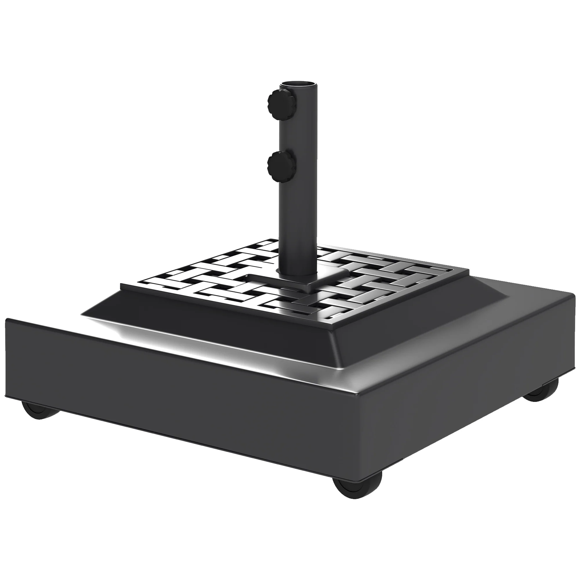 Outdoor Umbrella Base with Wheels, Up to 143lbs Sand or 112lbs Water, Black - Image 12