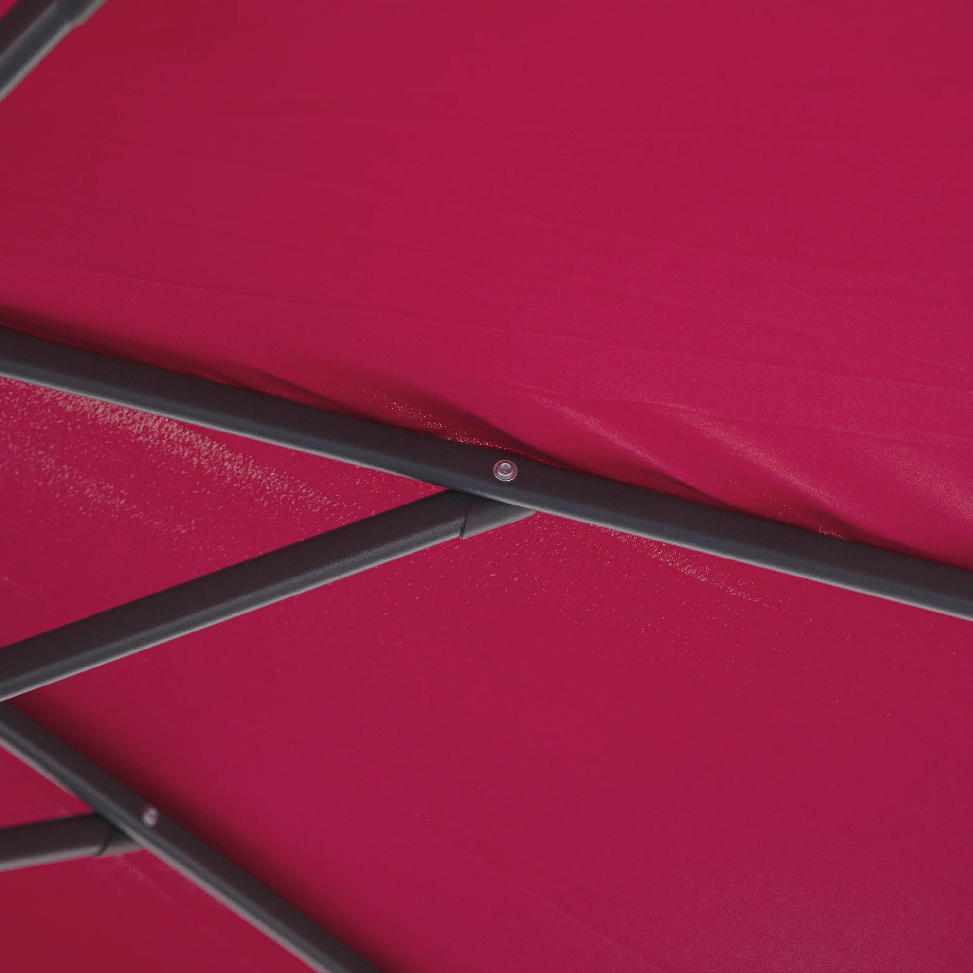 10' Cantilever Hanging Umbrella with UV/Water-Resistant Fabric & Cross Base - Red - Image 9