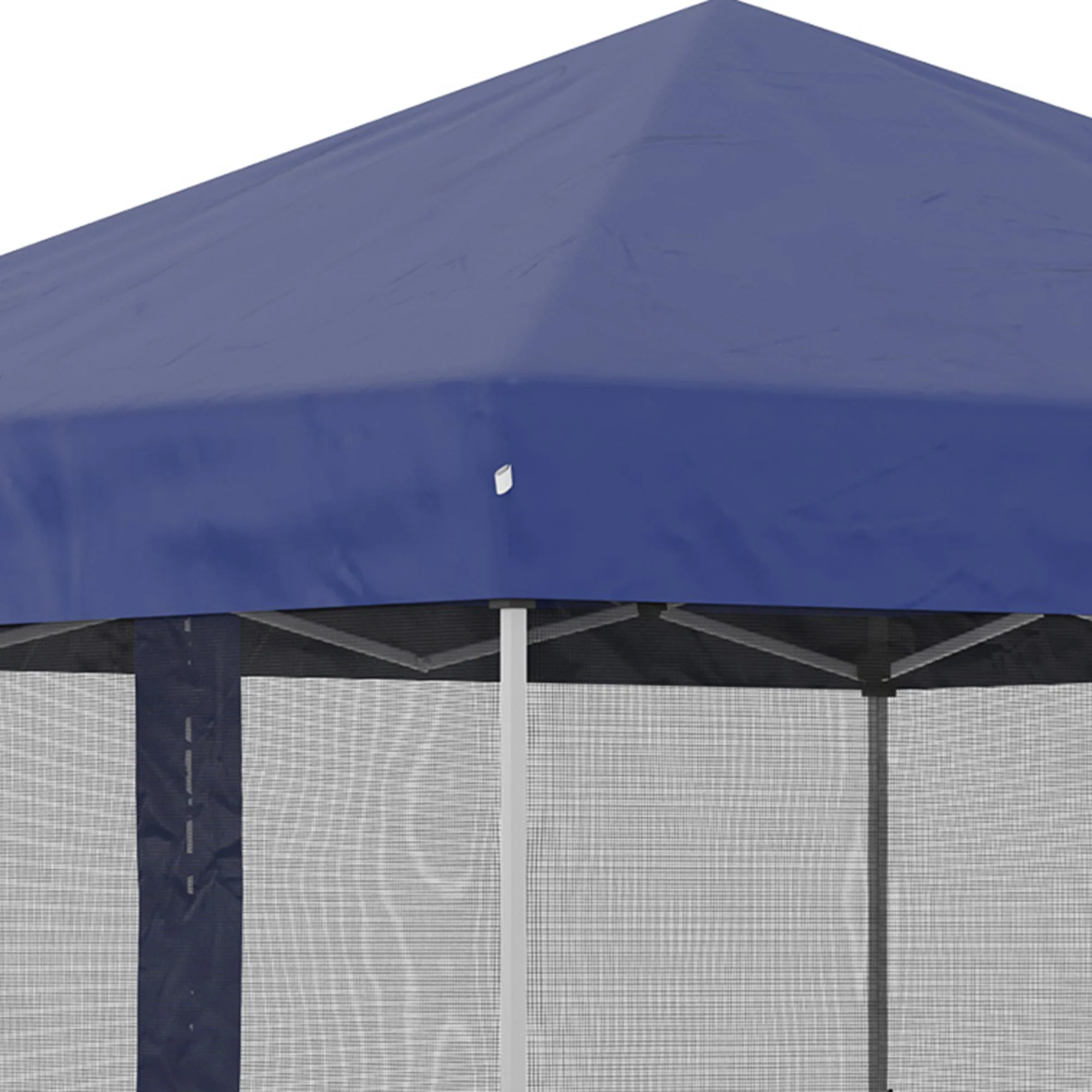 10' x 10' Pop-Up Gazebo with Screen Room, Adjustable Height & Wheeled Carry Bag, Blue - Image 10