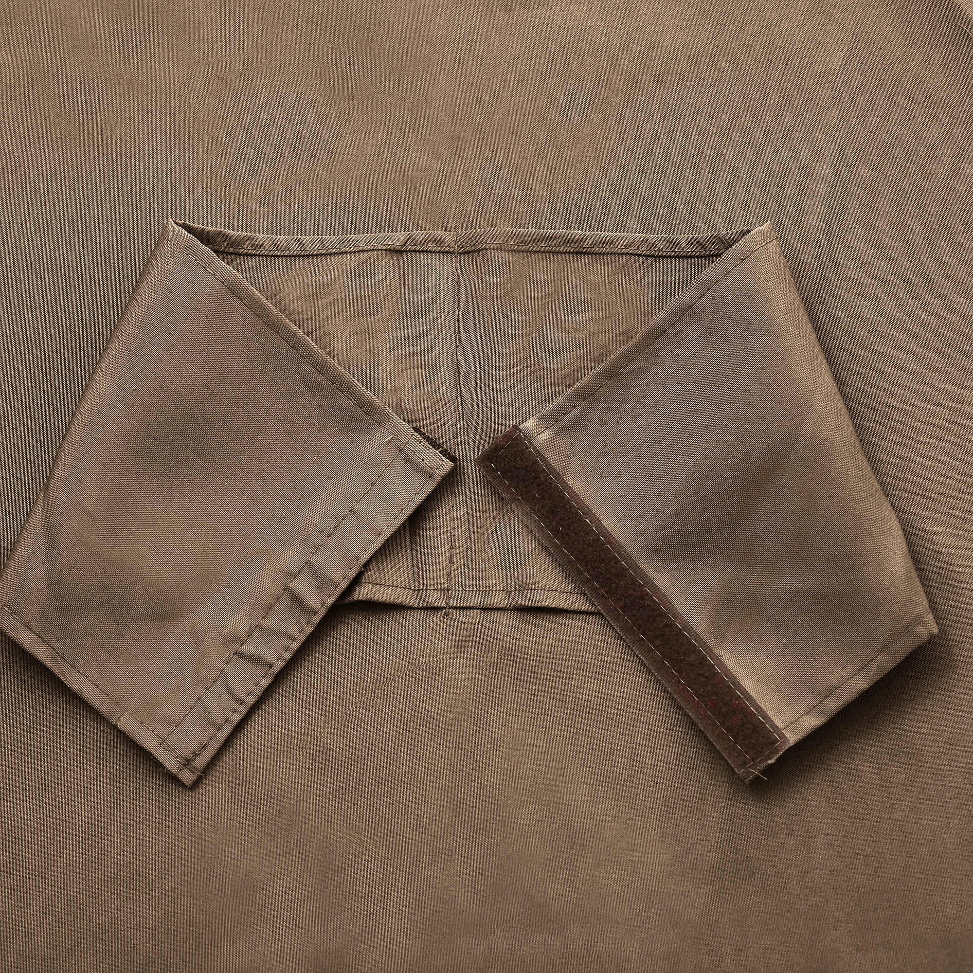 10' x 10' Gazebo Sidewall Set with Hooks/C-Rings, Brown - Image 10