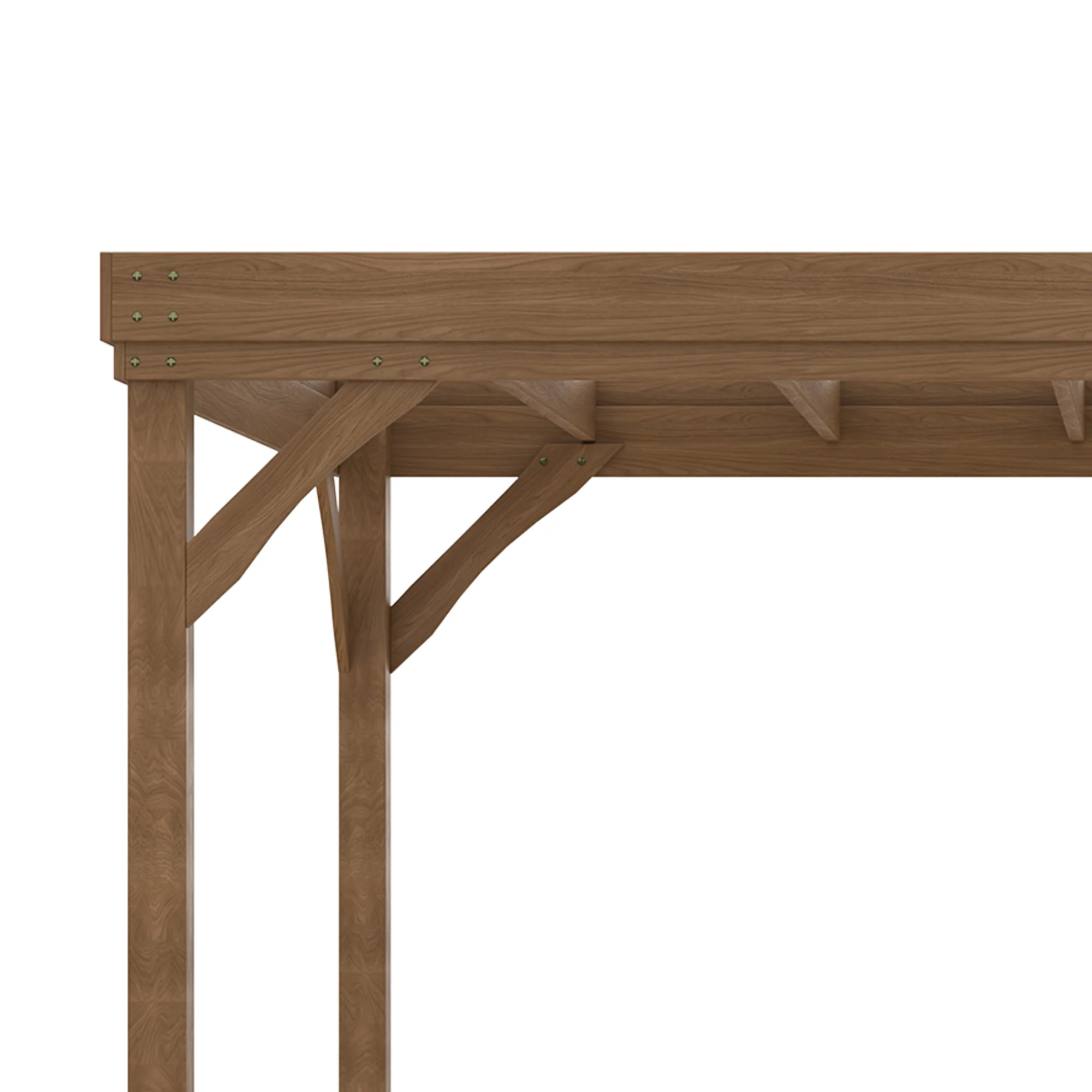 PerArbor 10' x 12' Wooden Pergola for Garden Patio Deck, Brown - Image 10