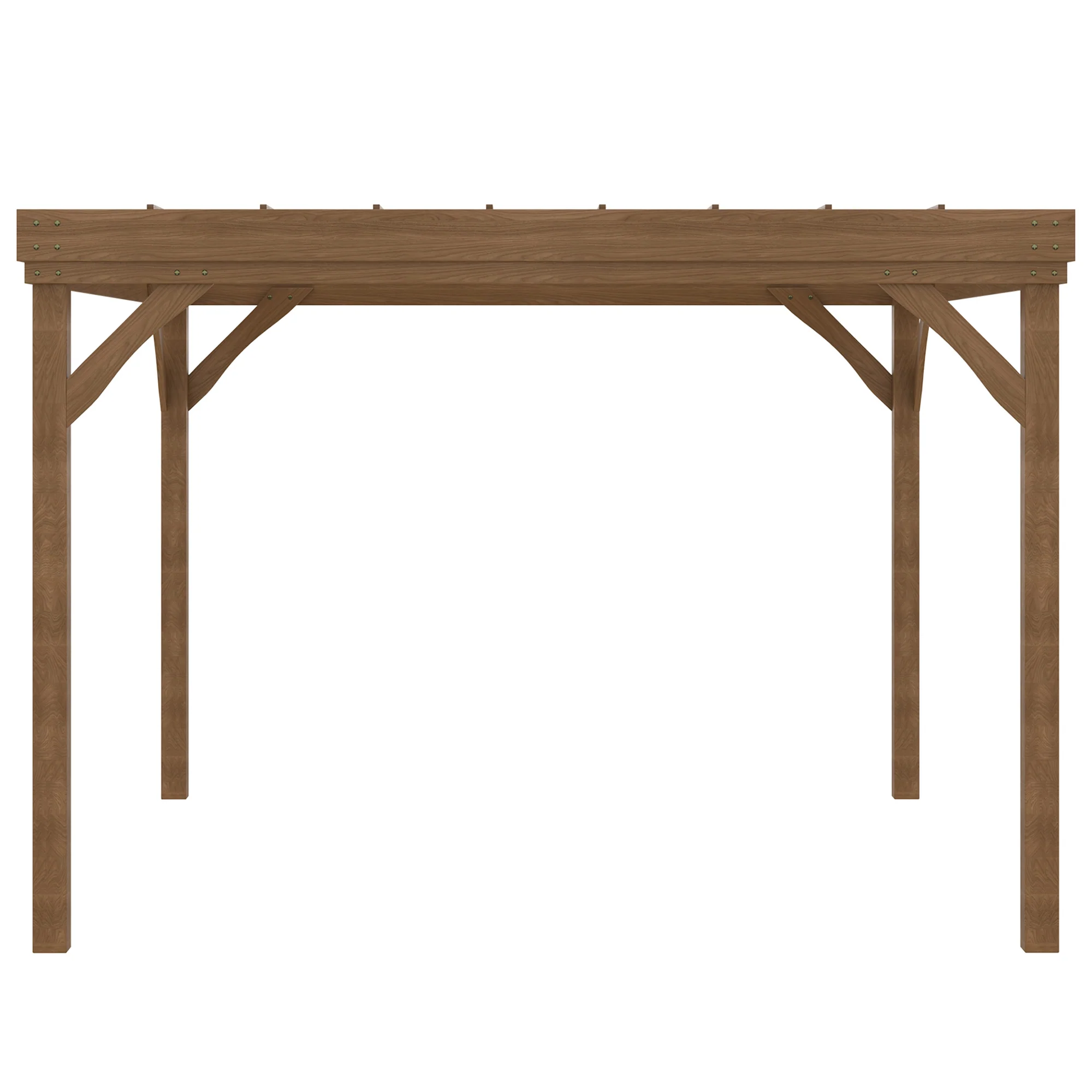 PerArbor 10' x 12' Wooden Pergola for Garden Patio Deck, Brown - Image 11