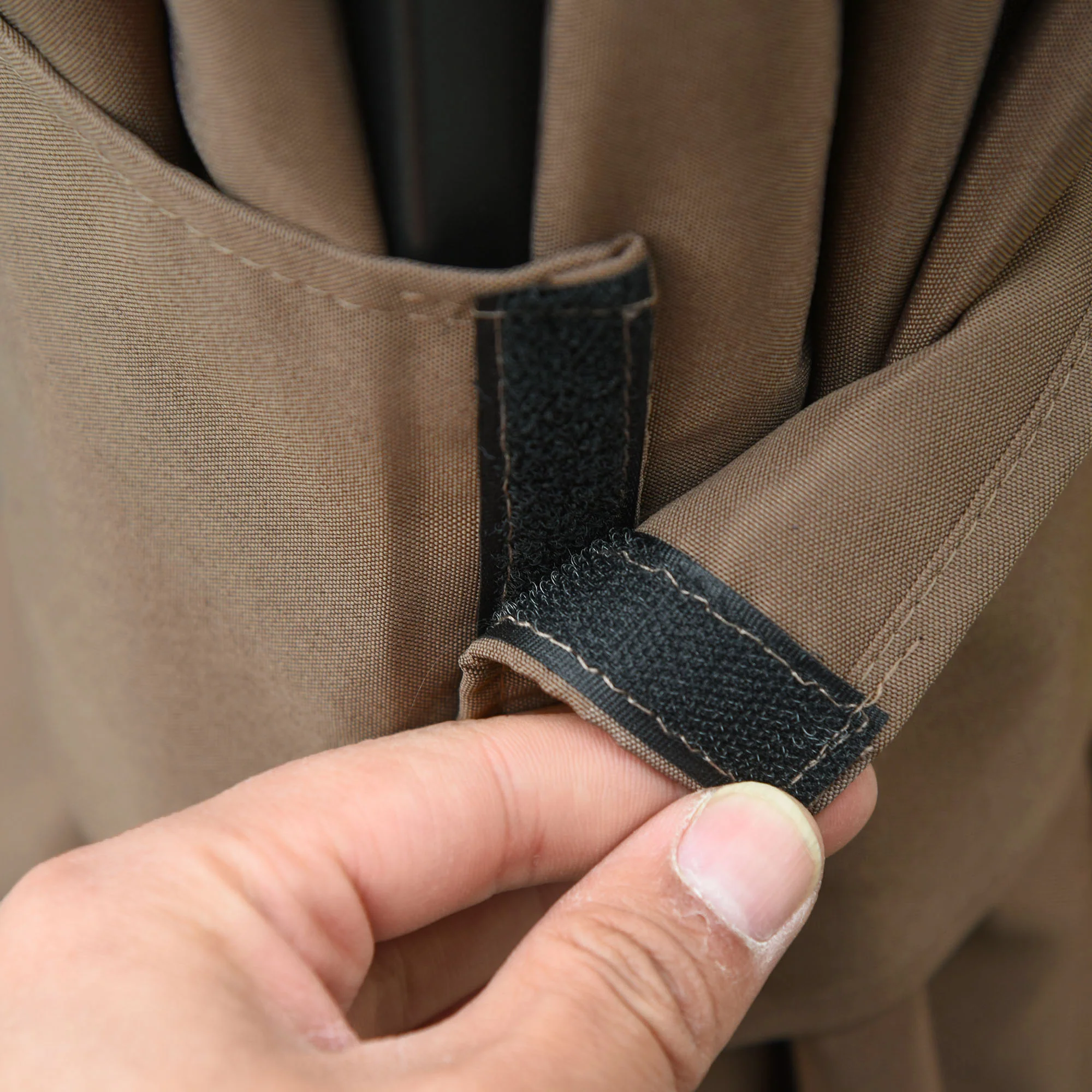 10' x 12' Gazebo Sidewall Set Hooks/C-Rings Brown - Image 11