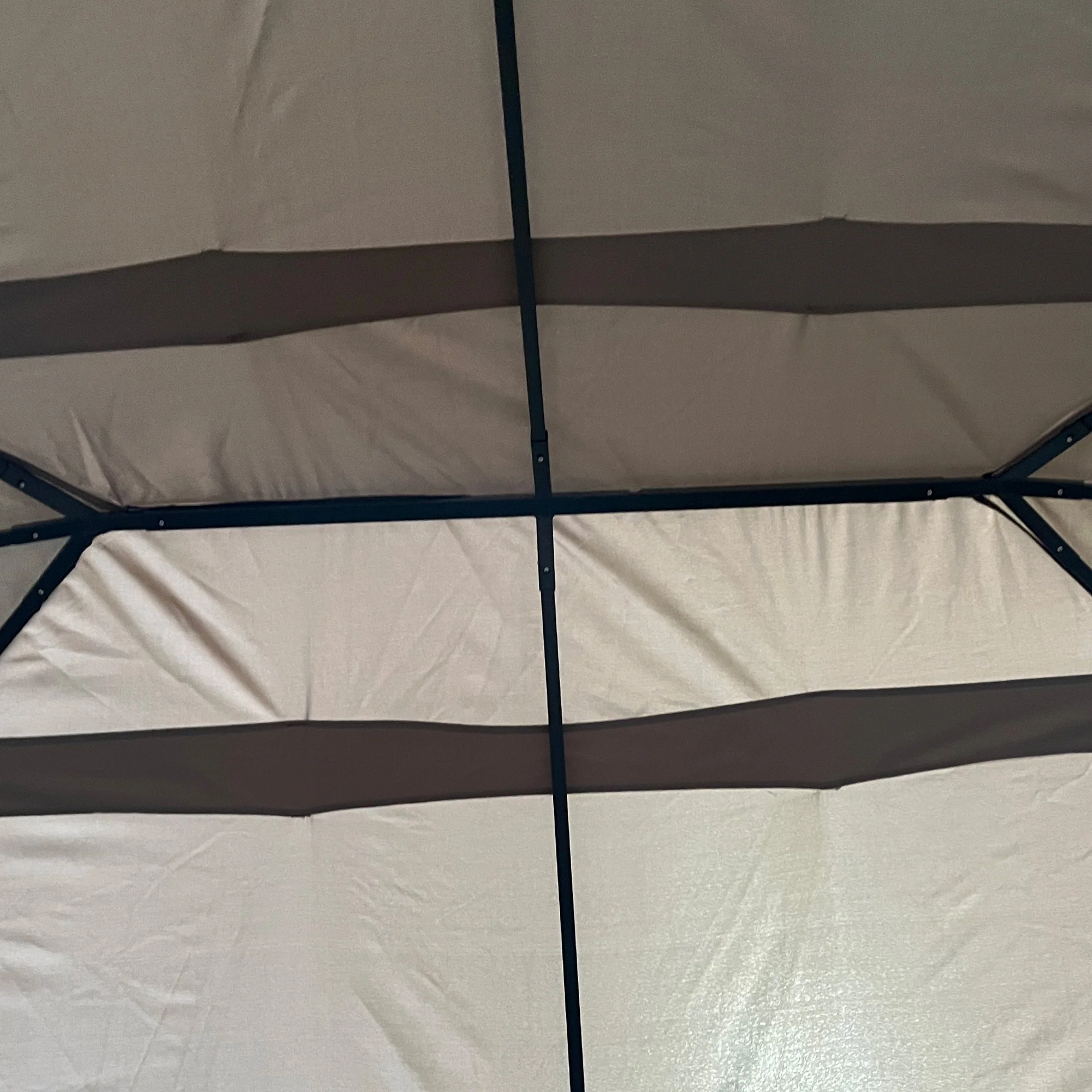 10' x 13' Outdoor Gazebo with 6 Removable Sidewalls & Steel Frame, Khaki - Image 10