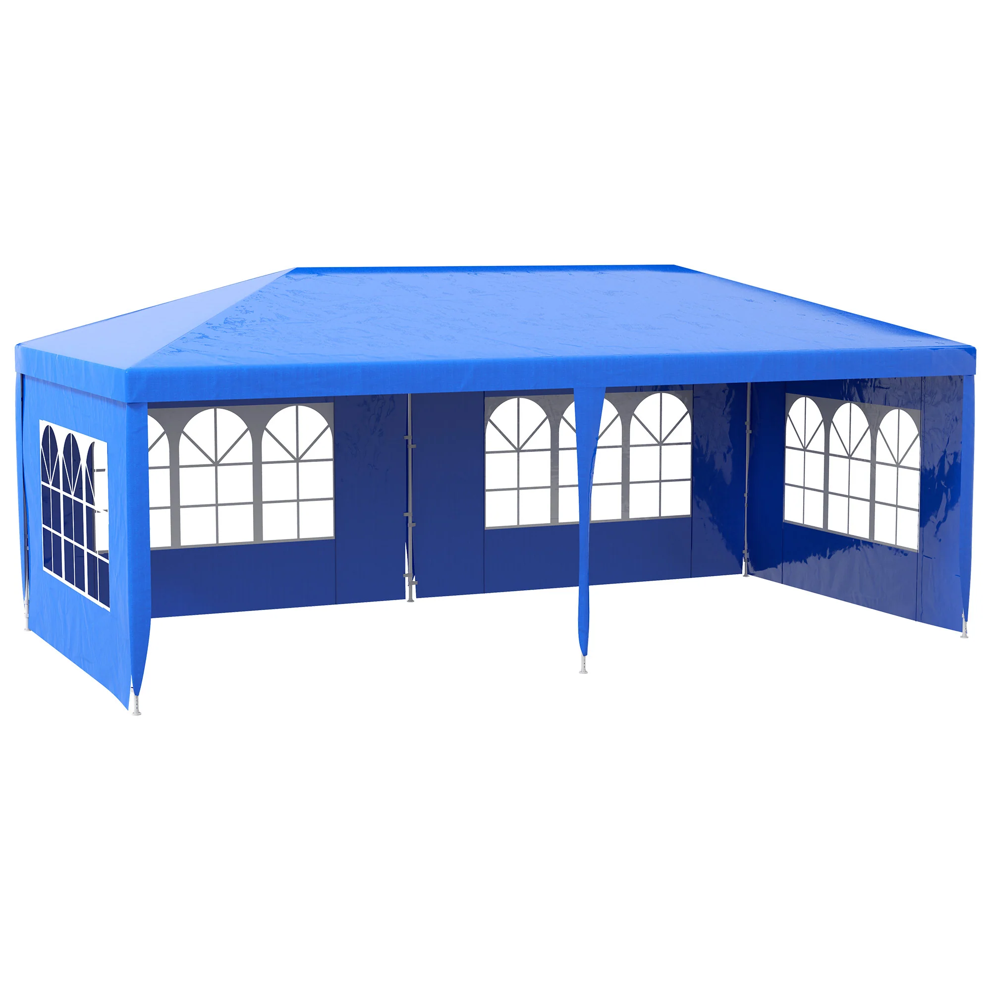 10' x 20' Large Party Tent with Removable Windows & Canopy, Blue - Image 12