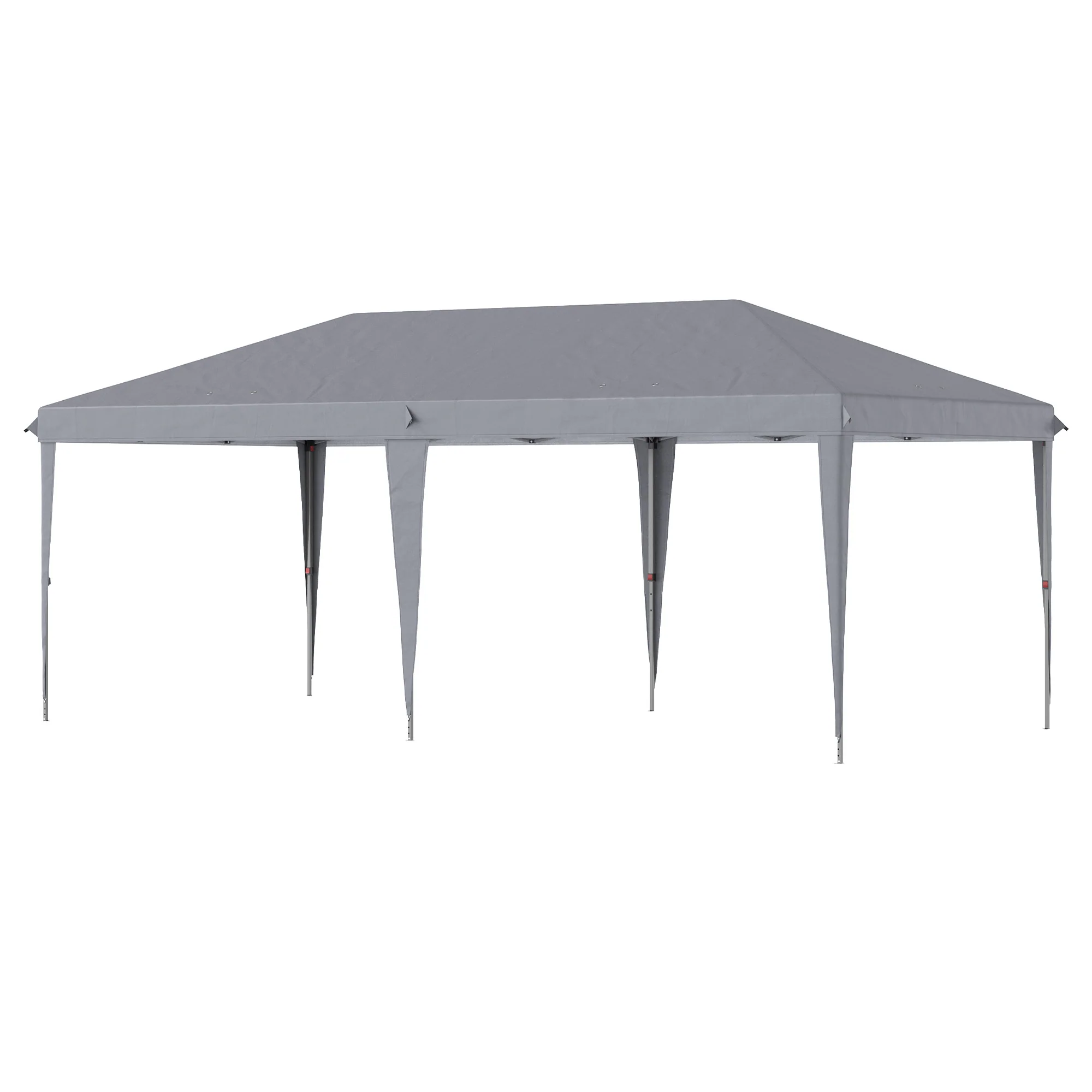 10' x 20' Heavy Duty Pop-Up Canopy Tent, Instant Outdoor Sun Shade Shelter with Carry Bag, Gray - Image 2