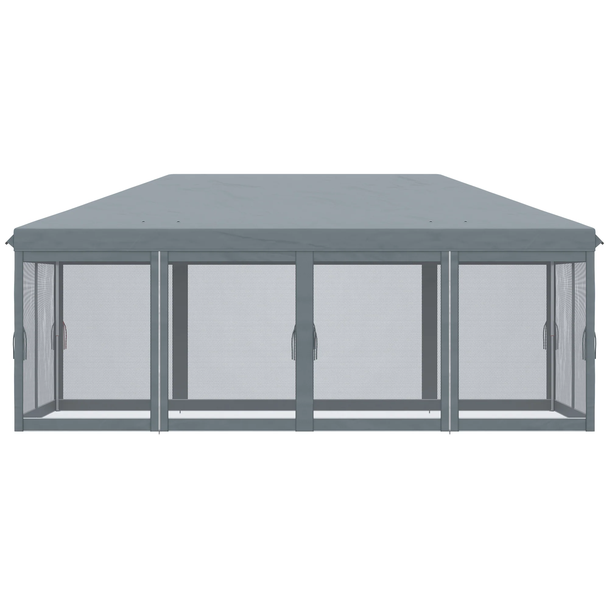 10' x 20' Pop Up Canopy Tent, Netting, Heavy Duty, Instant Sun Shelter, Large, Gray - Image 11