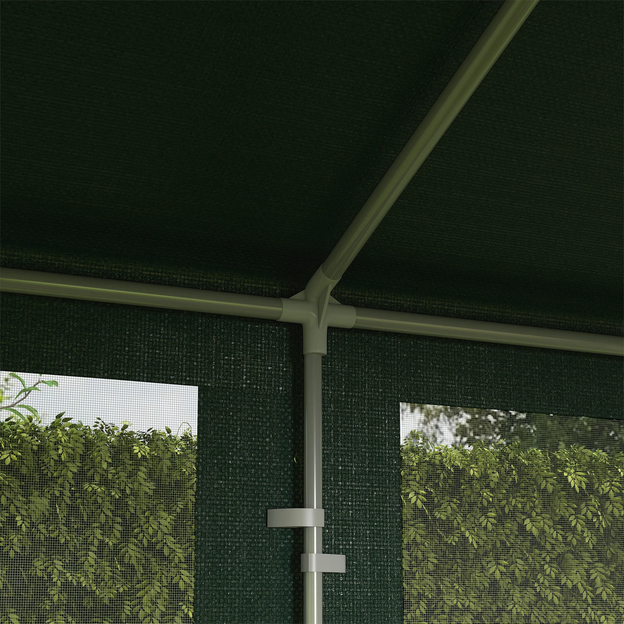 10' x 28' Party Tent, Wedding Canopy with Removable Sidewalls, Shade Shelter, Green - Image 9