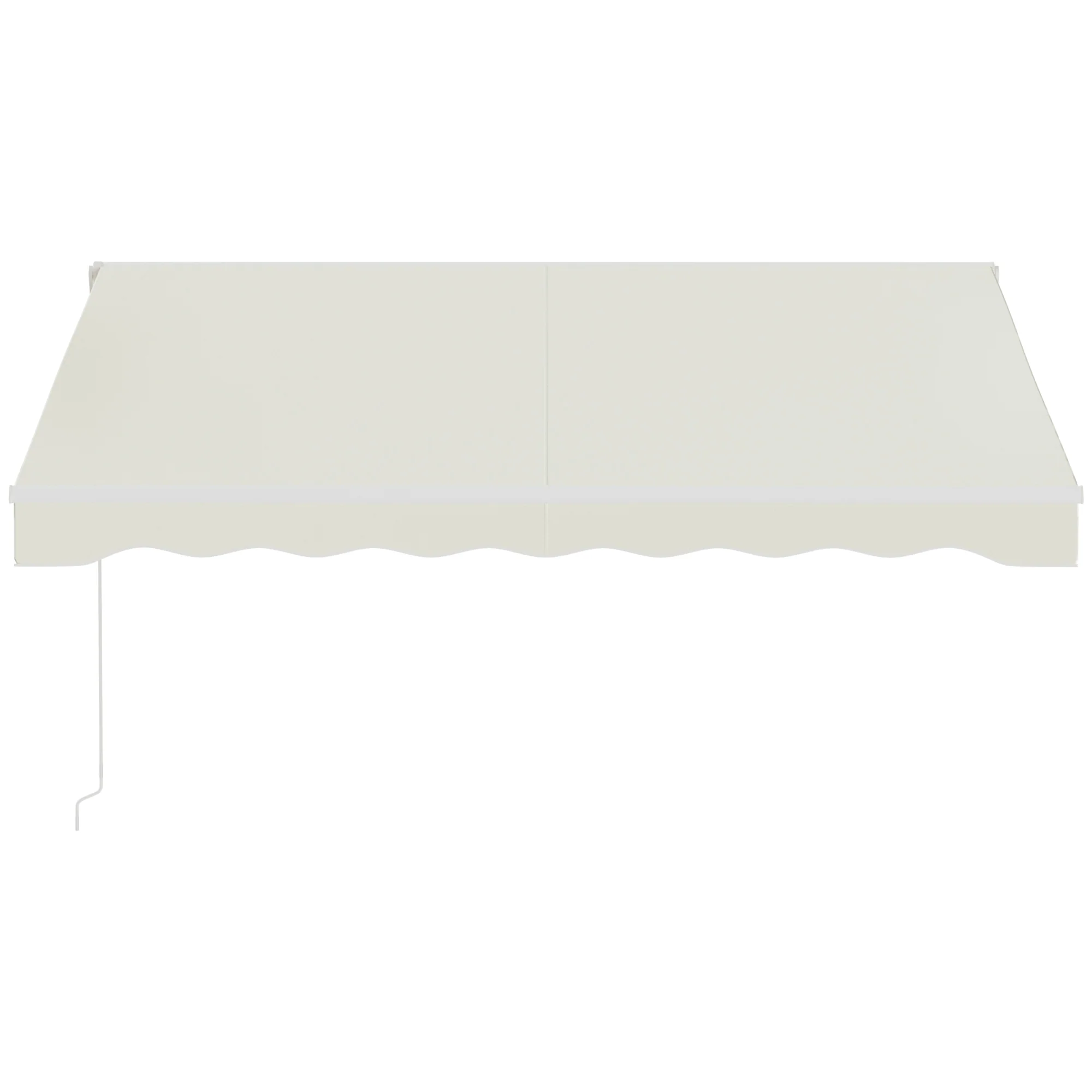 10' x 8' Retractable Electric Awning with UV Protection, Remote Control & Manual Crank in Cream - Image 10