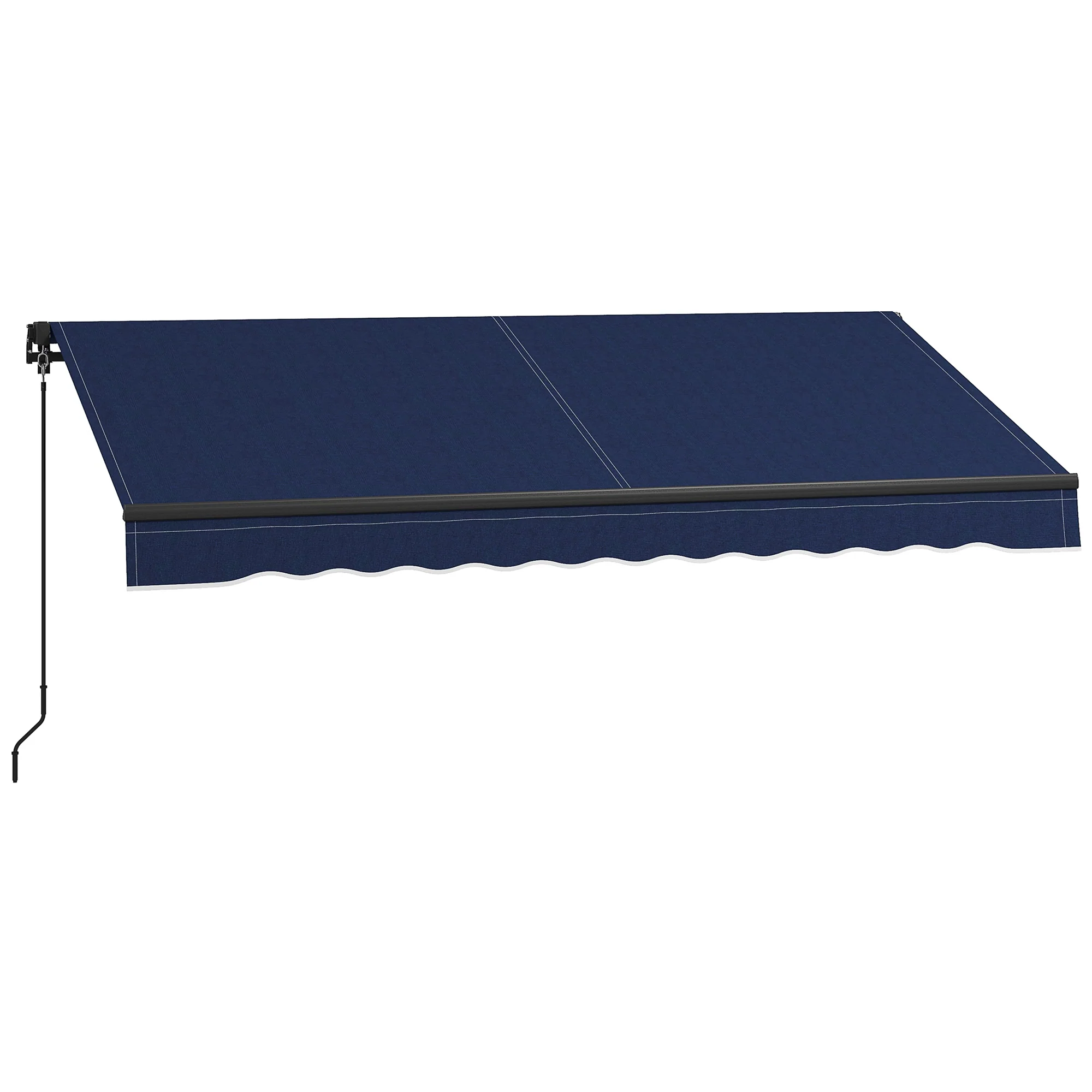 10' x 8' Retractable Awning with UV-Resistant 280gsm Fabric, Blue - Image 2