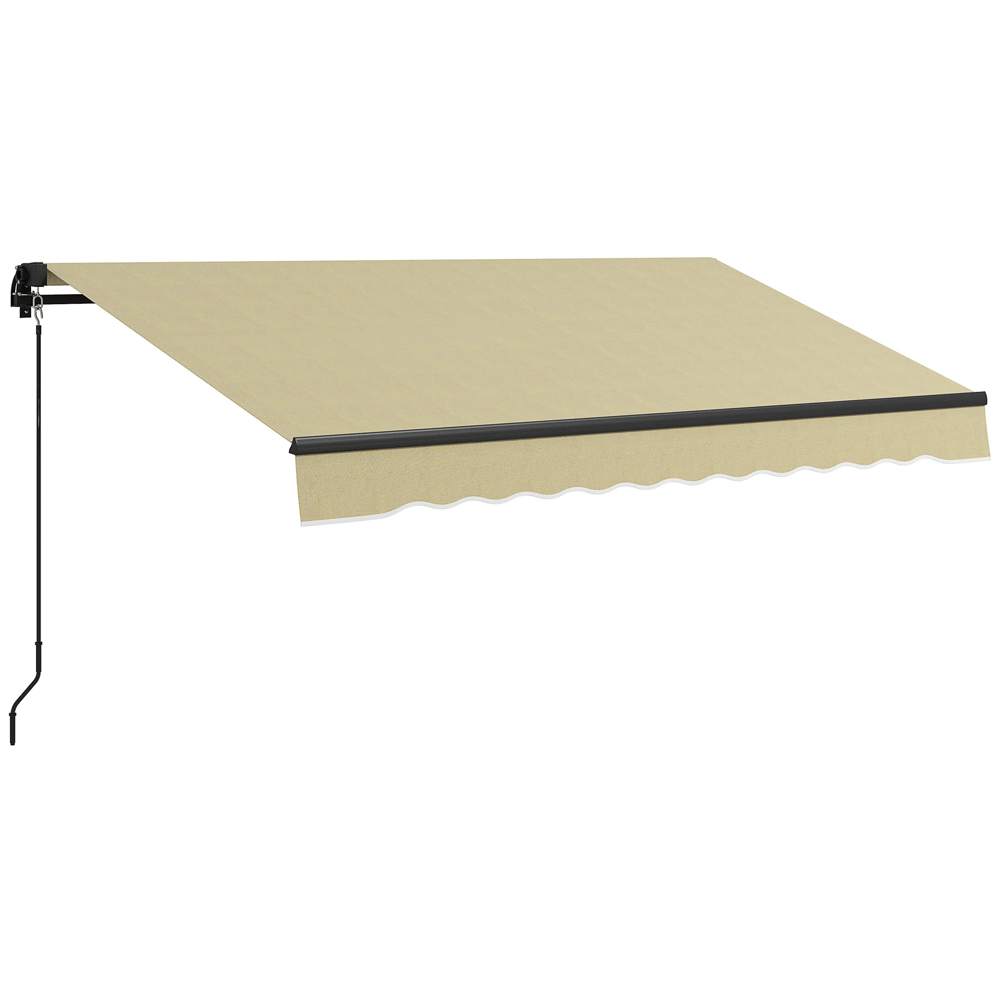 10' x 8' UV-Resistant Retractable Sunshade Shelter for Patio, Deck, Beige
