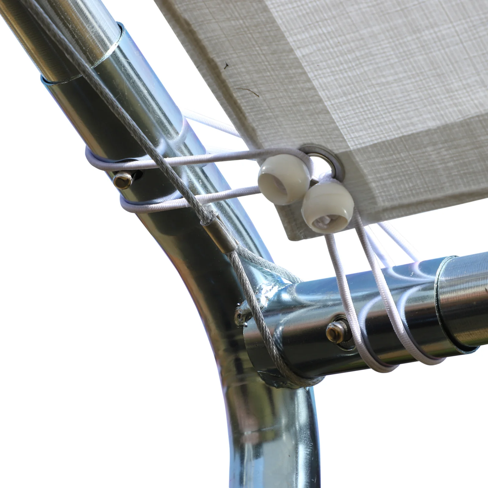 10' x 20' Car Canopy with Reinforced Steel Cables & Anchor Kit, White - Image 10
