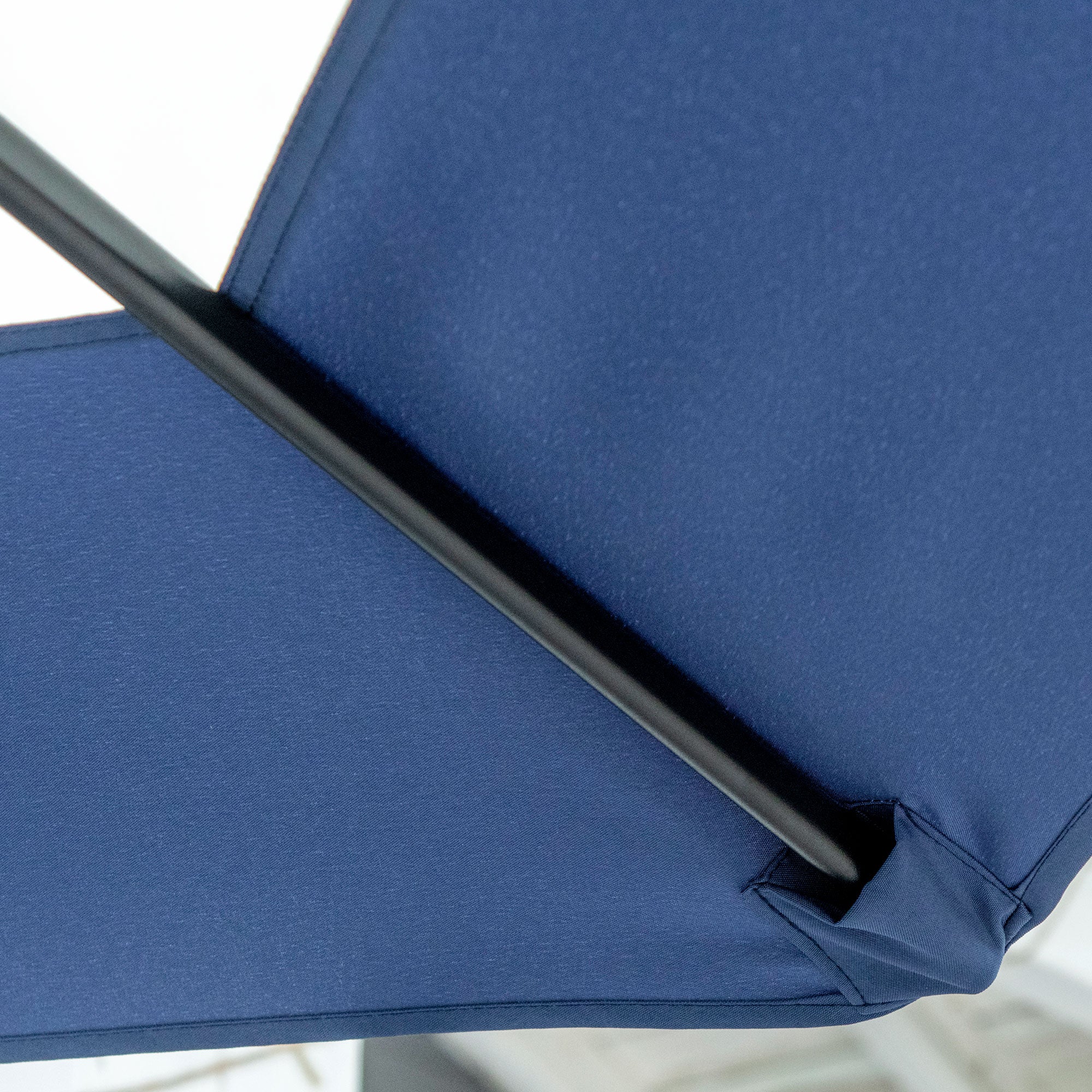 10FT Offset Patio Umbrella with Crank & Cross Base, Navy Blue - Image 11