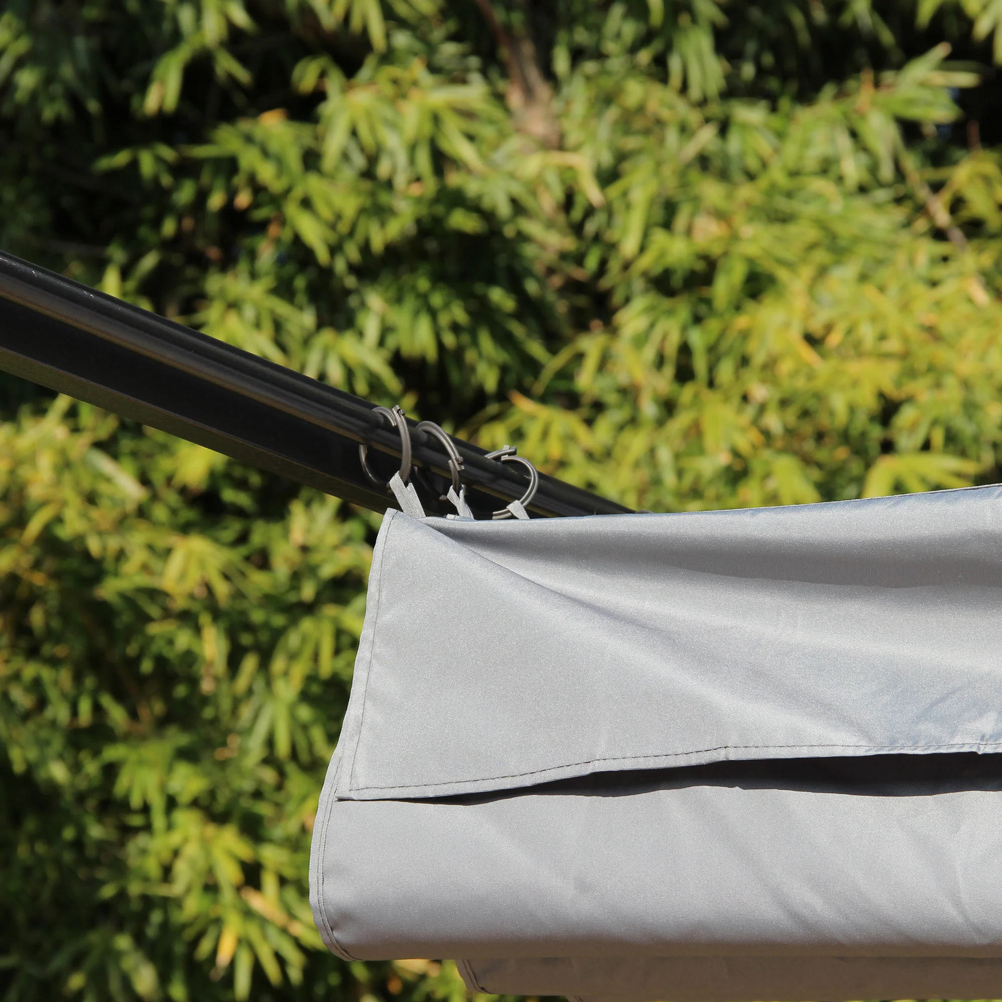 11.5'x11.5' Retractable Metal Pergola Canopy for Patio Backyard Shade Shelter, Gray - Image 11