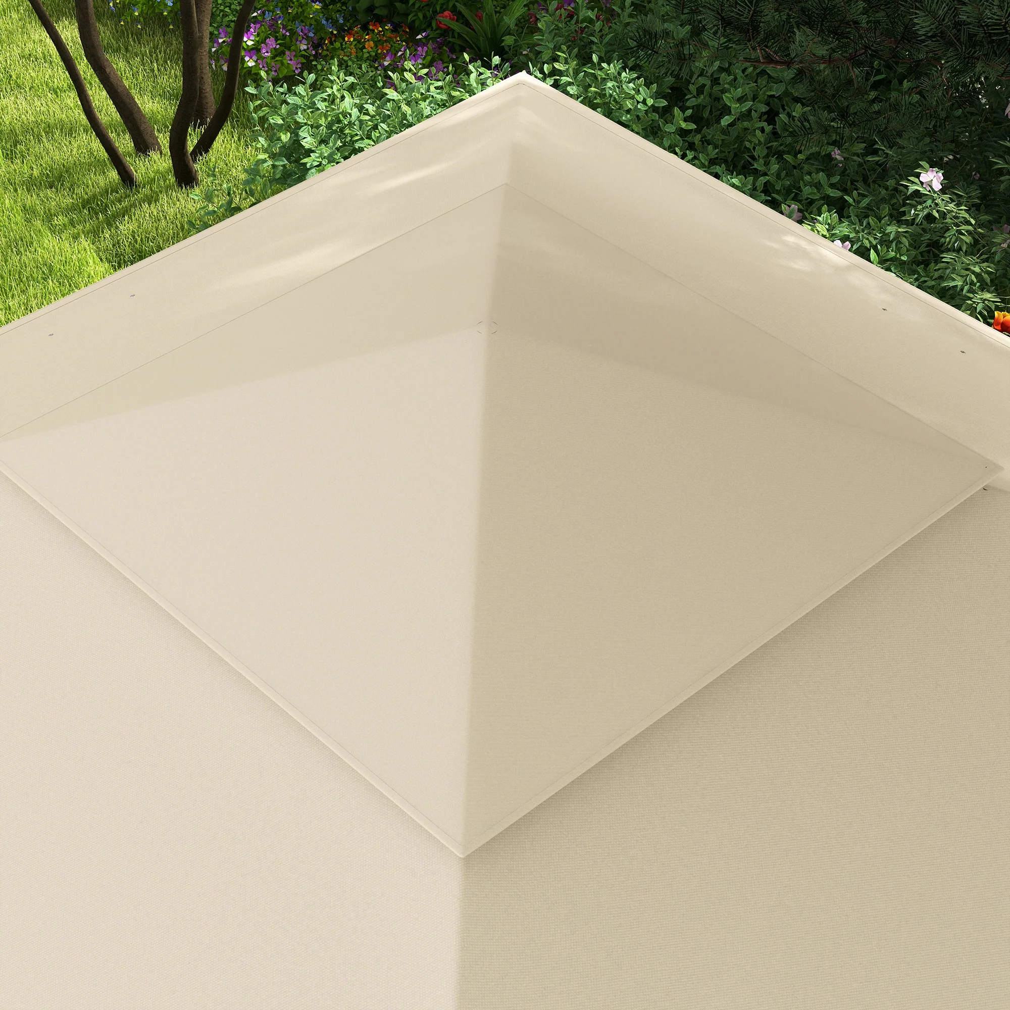 11'x11' Pop-Up Gazebo Shelter with Zipper Netting & Carry Bag, Beige - Image 11