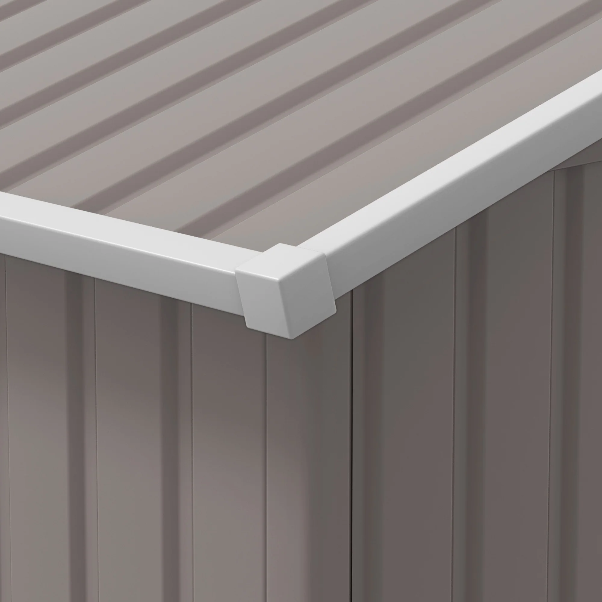 EverBase 11' x 13' Outdoor Storage Shed with Double Lockable Door & Air Vents, Light Gray - Image 10