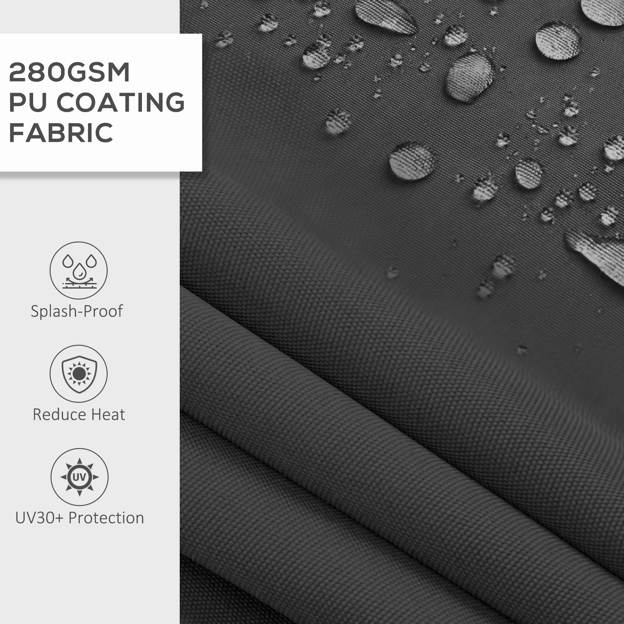 12' x 10' Retractable Sunshade Shelter with UV-Resistant 280gsm Fabric, Dark Gray - Image 8