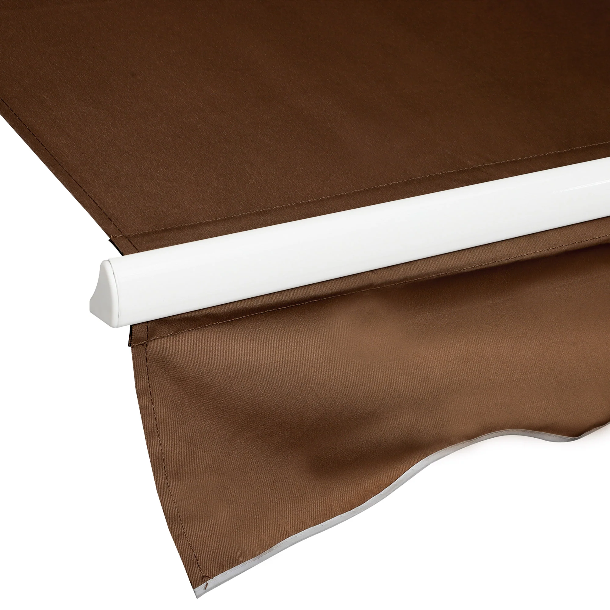 12' x 10' Retractable Patio Awning with Manual Crank, UV & Water-Resistant Fabric, Coffee - Image 11