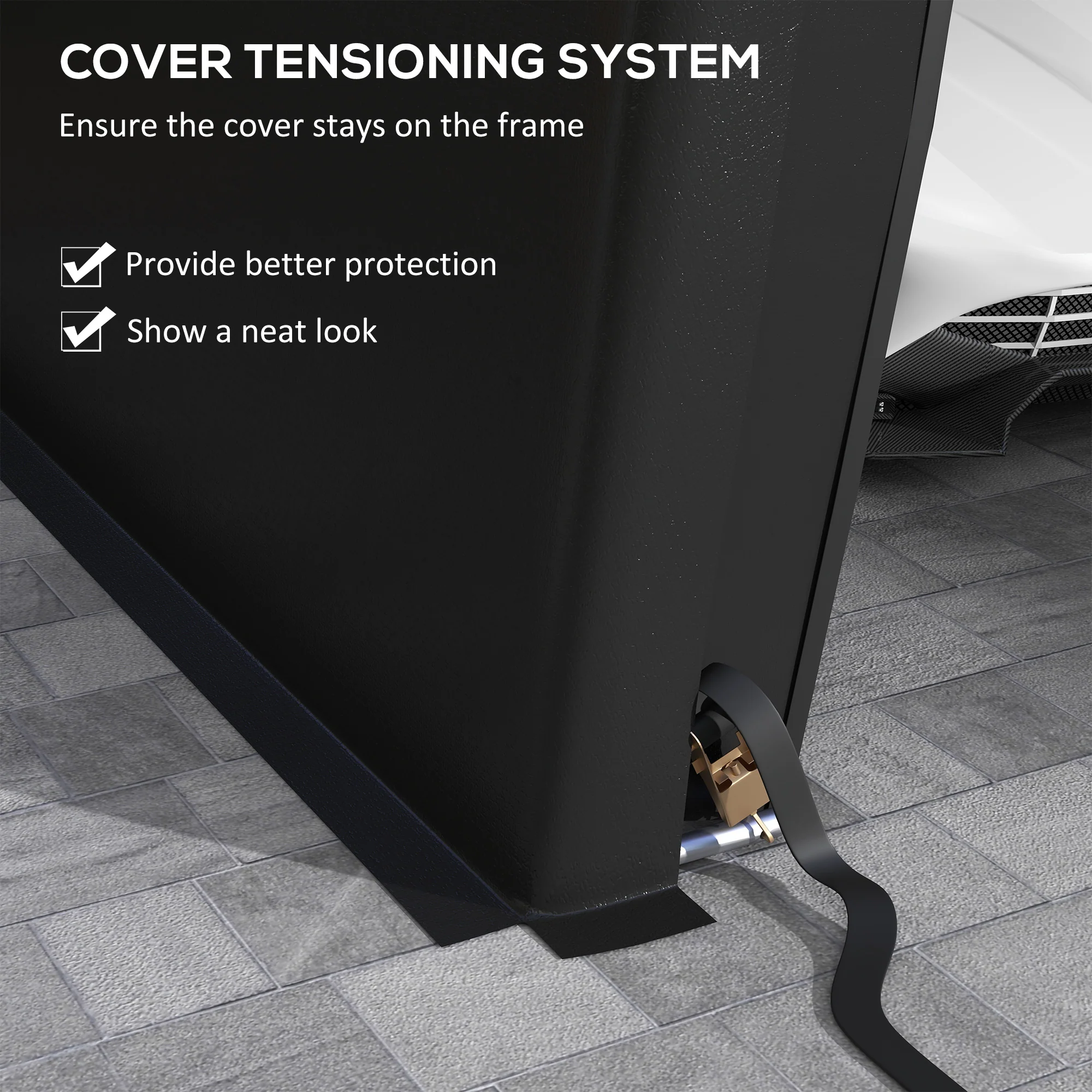 12' x 20' Portable Garage, Heavy Duty Carport, Ventilation Windows, Large Roll-up Door, Black - Image 10