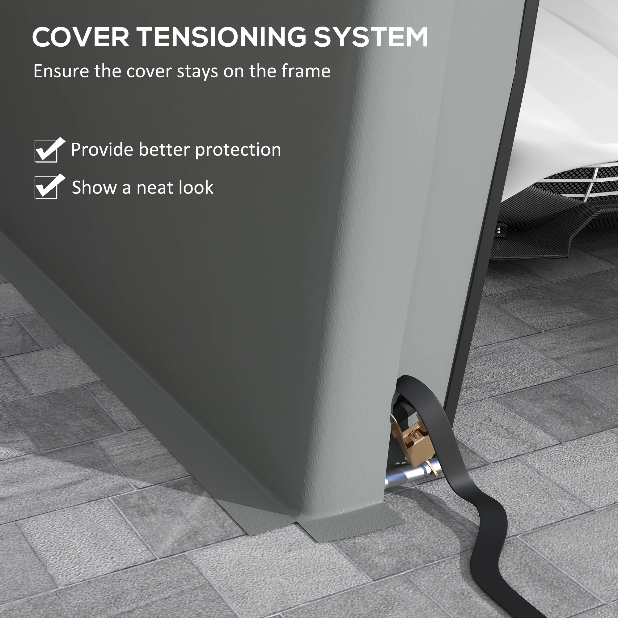 12' x 20' Portable Garage, Heavy Duty Carport, Ventilation Windows, Large Roll-up Door, Gray - Image 10