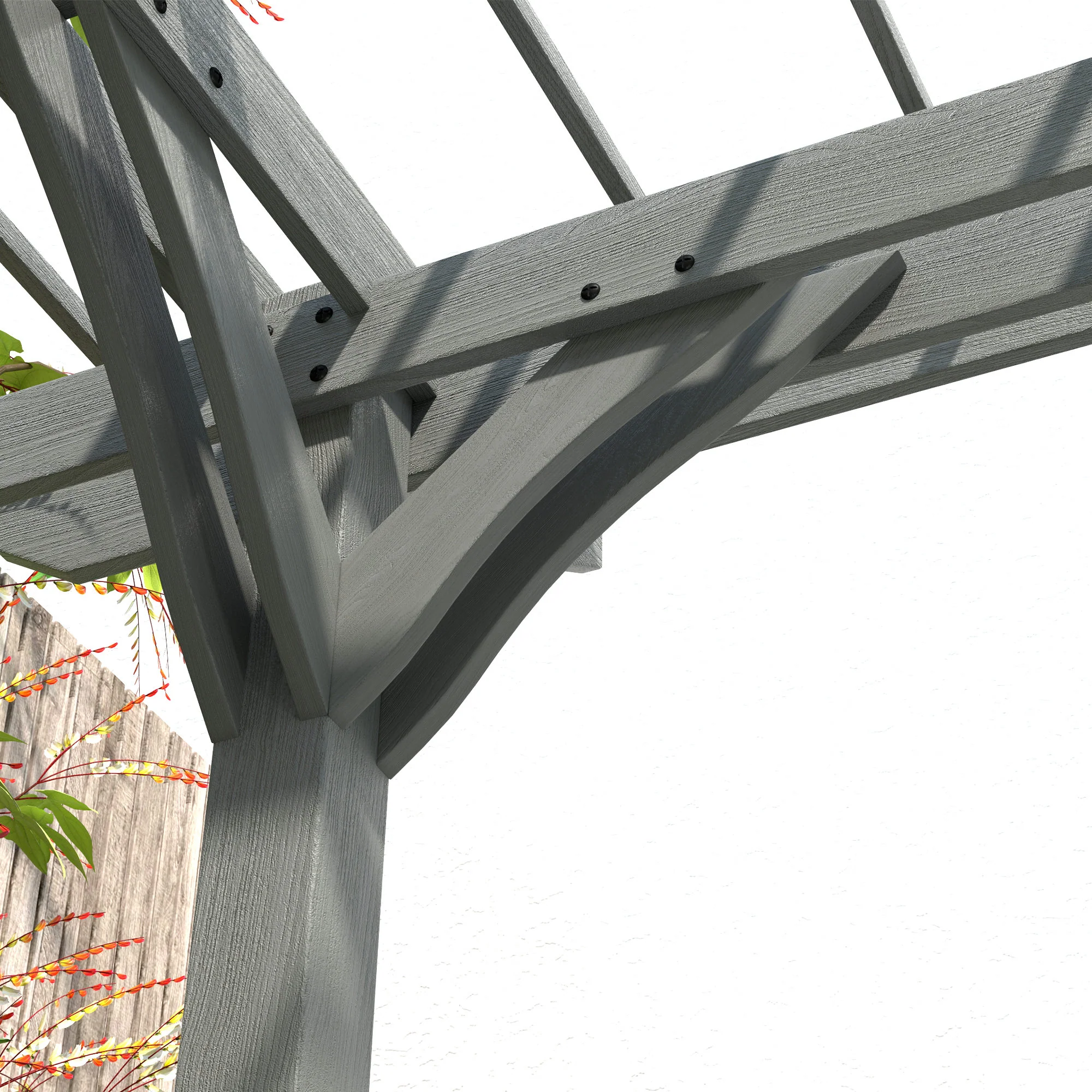 PerArbor 12' x 20' Wood Pergola with Sturdy Trellis for Climbing Plants, Gray - Image 11