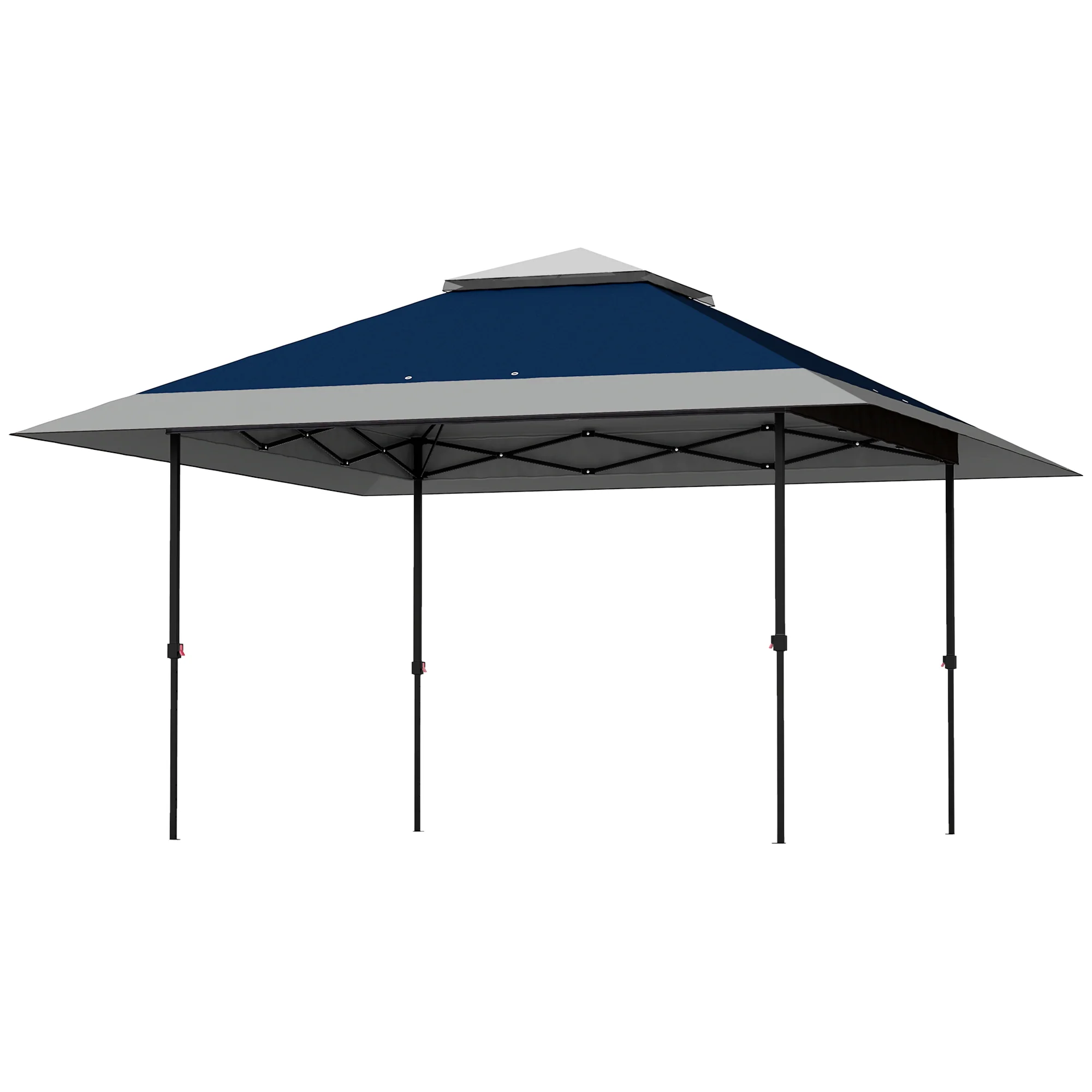 13' x 13' Pop Up Canopy Tent, UPF50+ Sun Protection, Height Adjustable with Sand Bags, Navy - Image 2