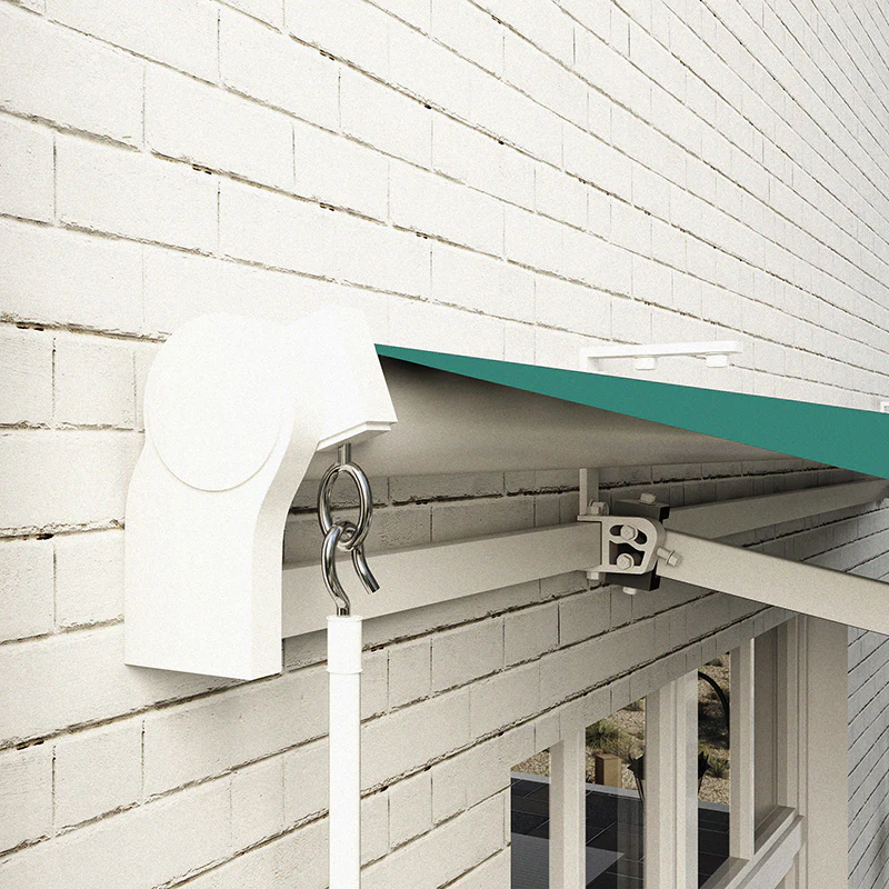 13' x 8' Retractable Patio Awning with Manual Crank, UV/Water-Resistant & Aluminum Frame, Green - Image 11
