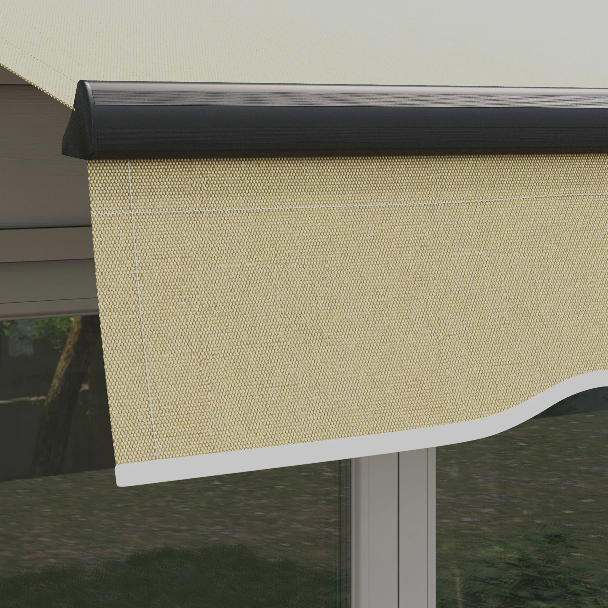 16' x 10' Retractable Awning, 280gsm UV Resistant Sunshade Shelter, Beige - Image 11