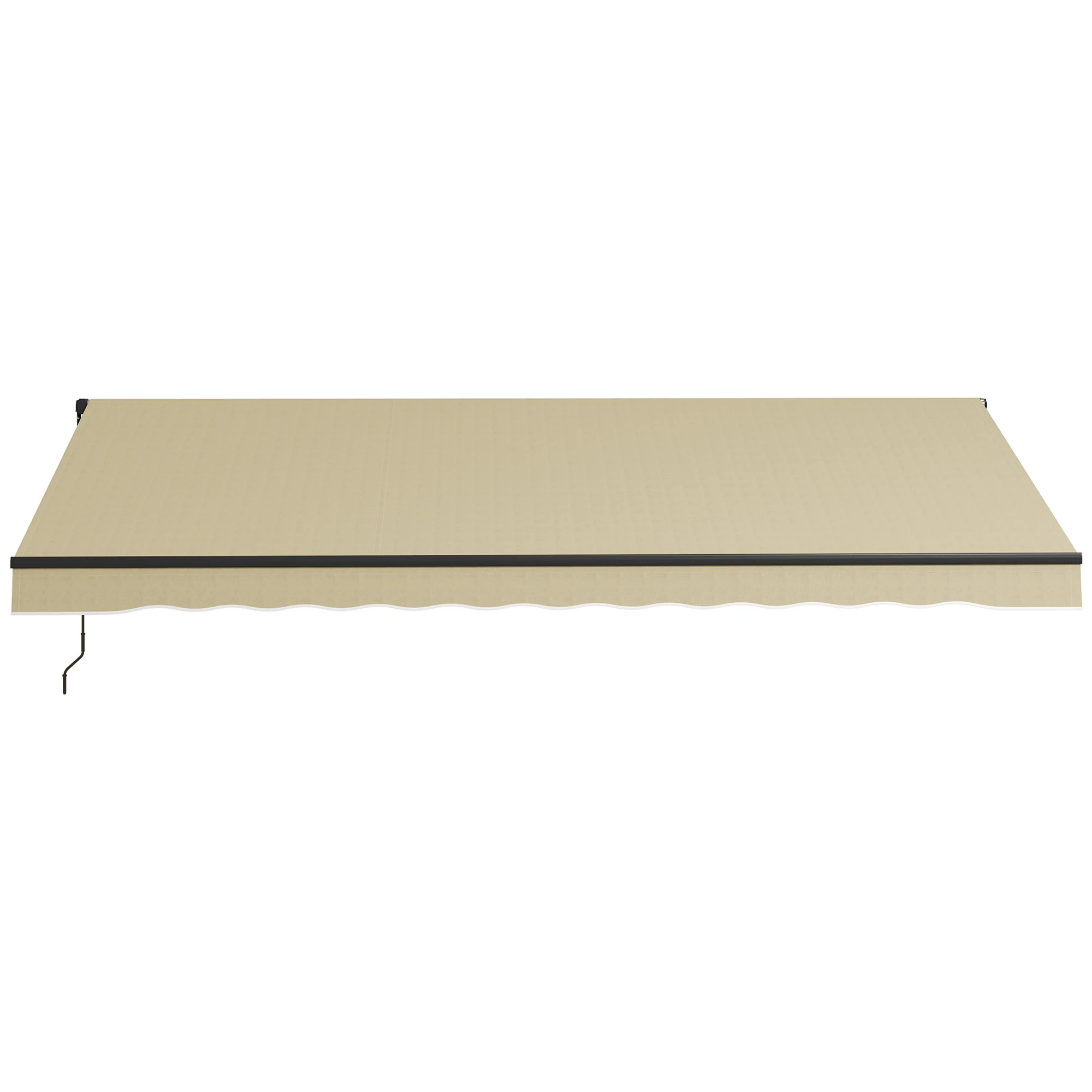 16' x 10' Retractable Awning, 280gsm UV Resistant Sunshade Shelter, Beige - Image 2