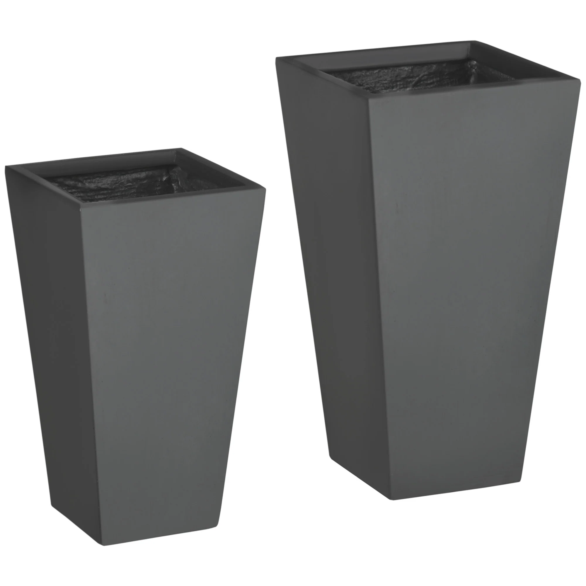 2-Pack Outdoor Planter Set, Flower Pots with Drainage Holes, Durable & Stackable Plant Pot, 22in & 18in, for Porch, Entryway, Patio, Yard, Garden, Gray - Image 12