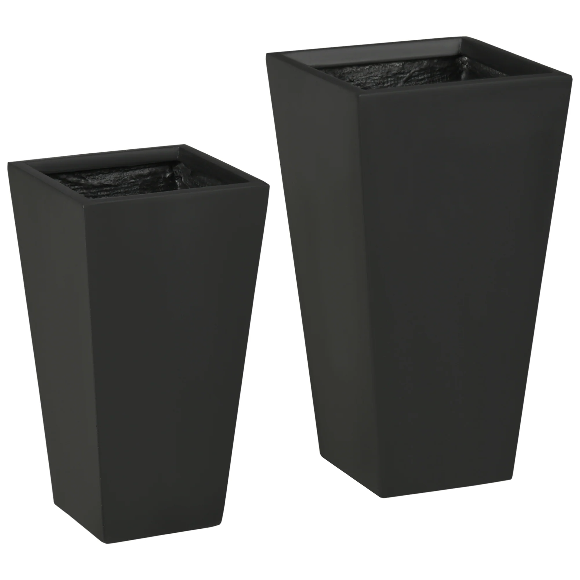 2-Pack Outdoor Planter Set, Flower Pots with Drainage Holes, Durable & Stackable Plant Pot, 22in & 18in, for Porch, Entryway, Patio, Yard, Garden, Black - Image 12