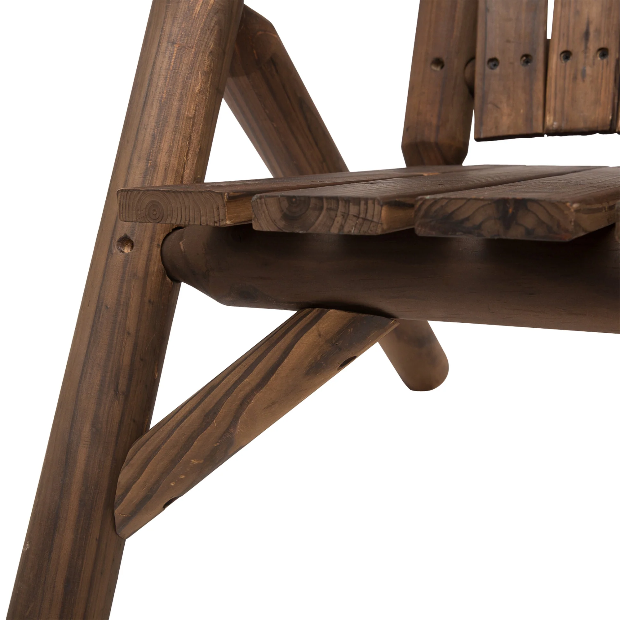 Adirondack Patio Chair Bench with Center Coffee Table, Carbonized - Image 11