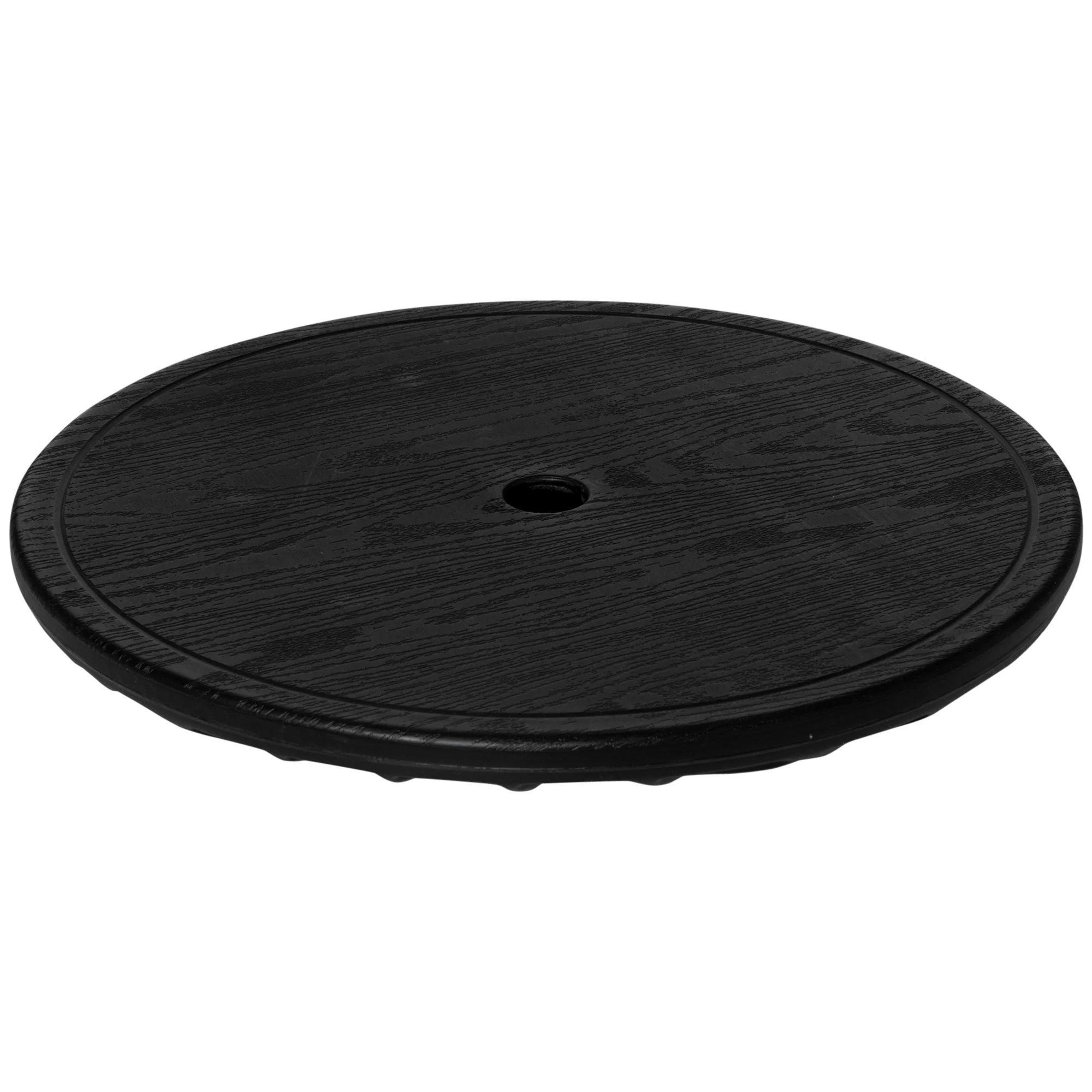20" Umbrella Table Tray, Easy to Install Table-Top, Round Portable for Swimming Pool, Beach, Patio, Deck, Garden, Black