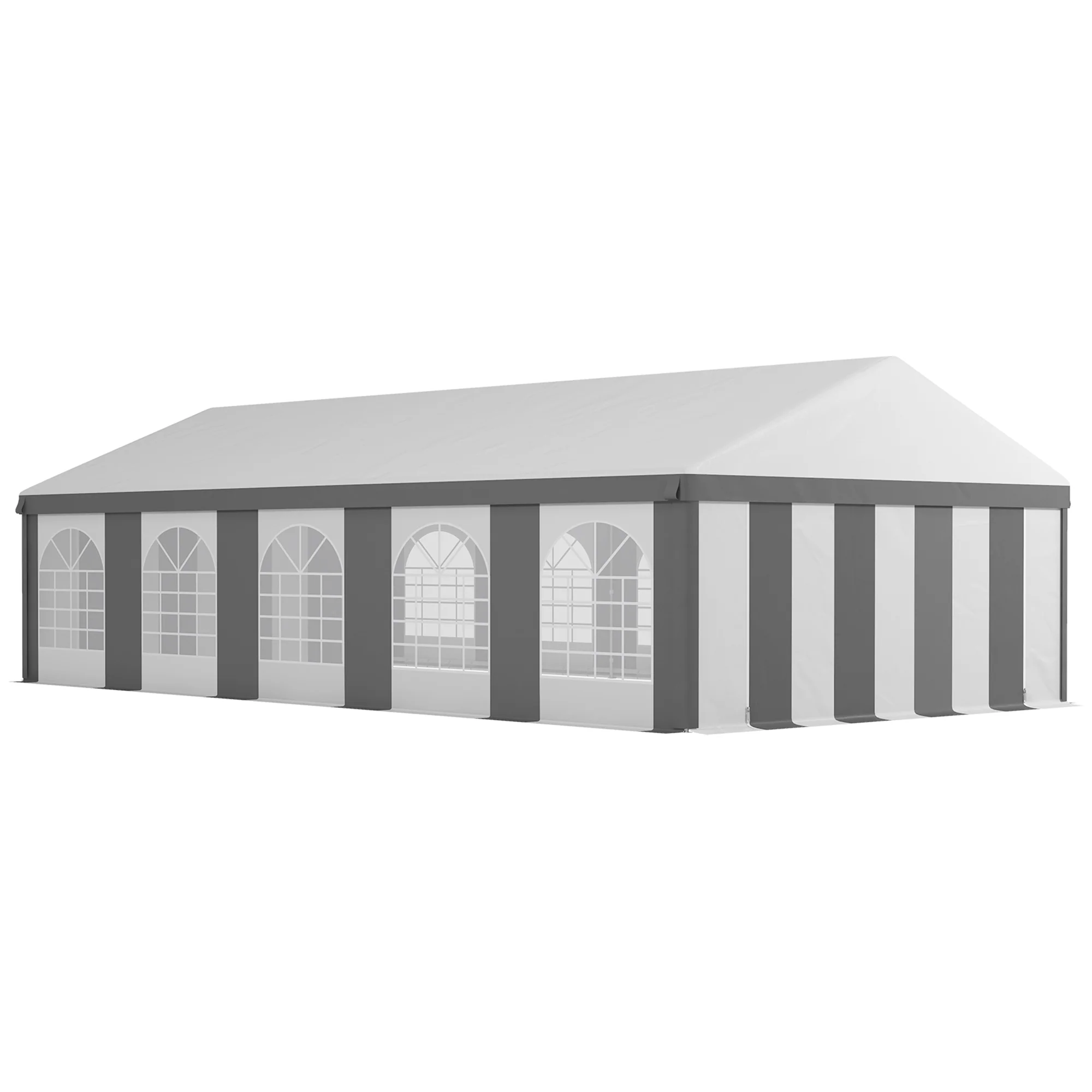 20' x 33' Heavy-duty Large Wedding Tent, Outdoor Carport Garage Party Tent with Sidewall, Gray - Image 2