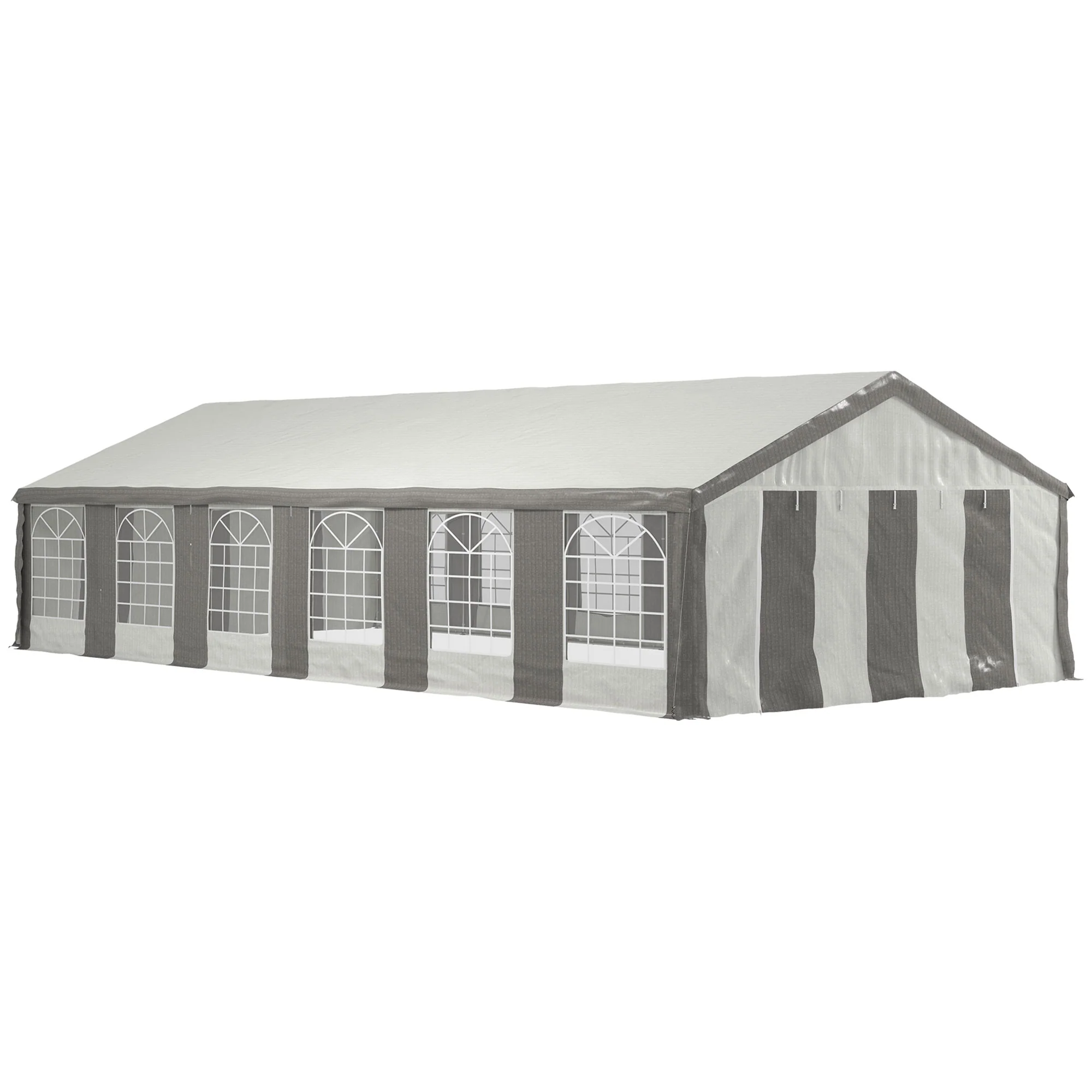 20' x 40' Heavy-Duty Outdoor Party Tent with Sidewalls, Gray - Image 2