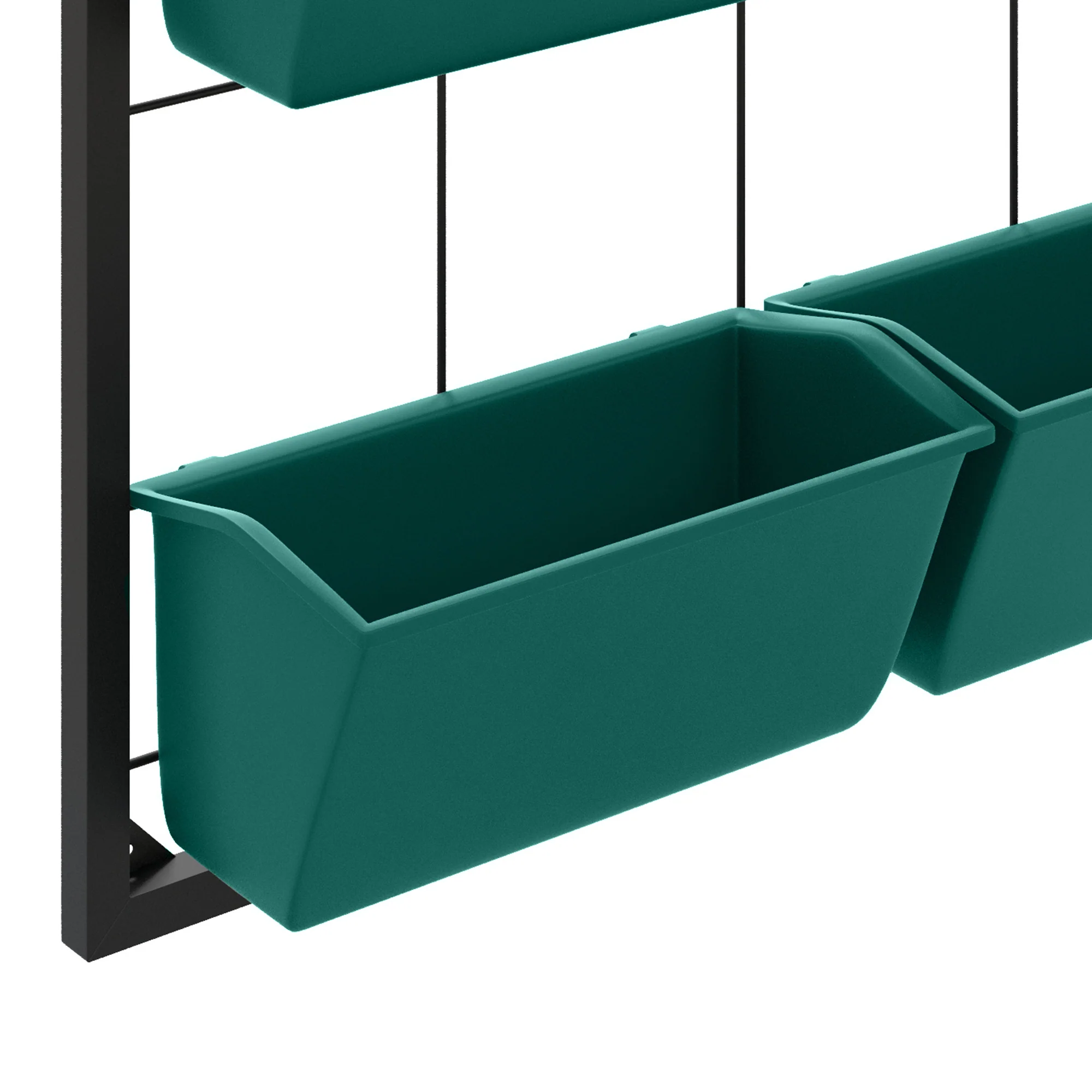 3-Tier Wall Planter with 6 Pots for Indoor and Outdoor Use, Green - Image 10