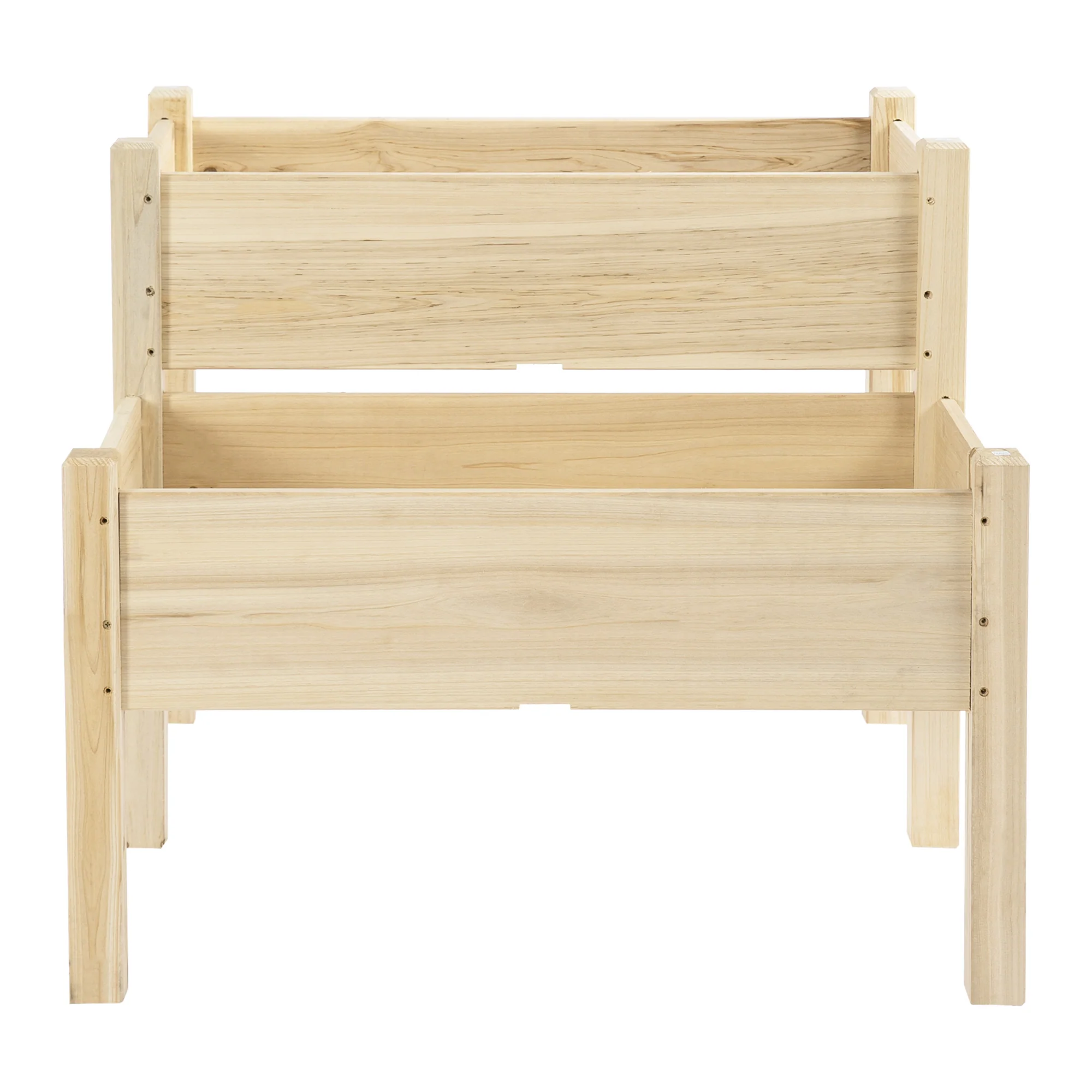Raised Garden Bed, 2-Tier Wood Planter Stand Plant Grow Box, 33"x33"x28" - Image 9