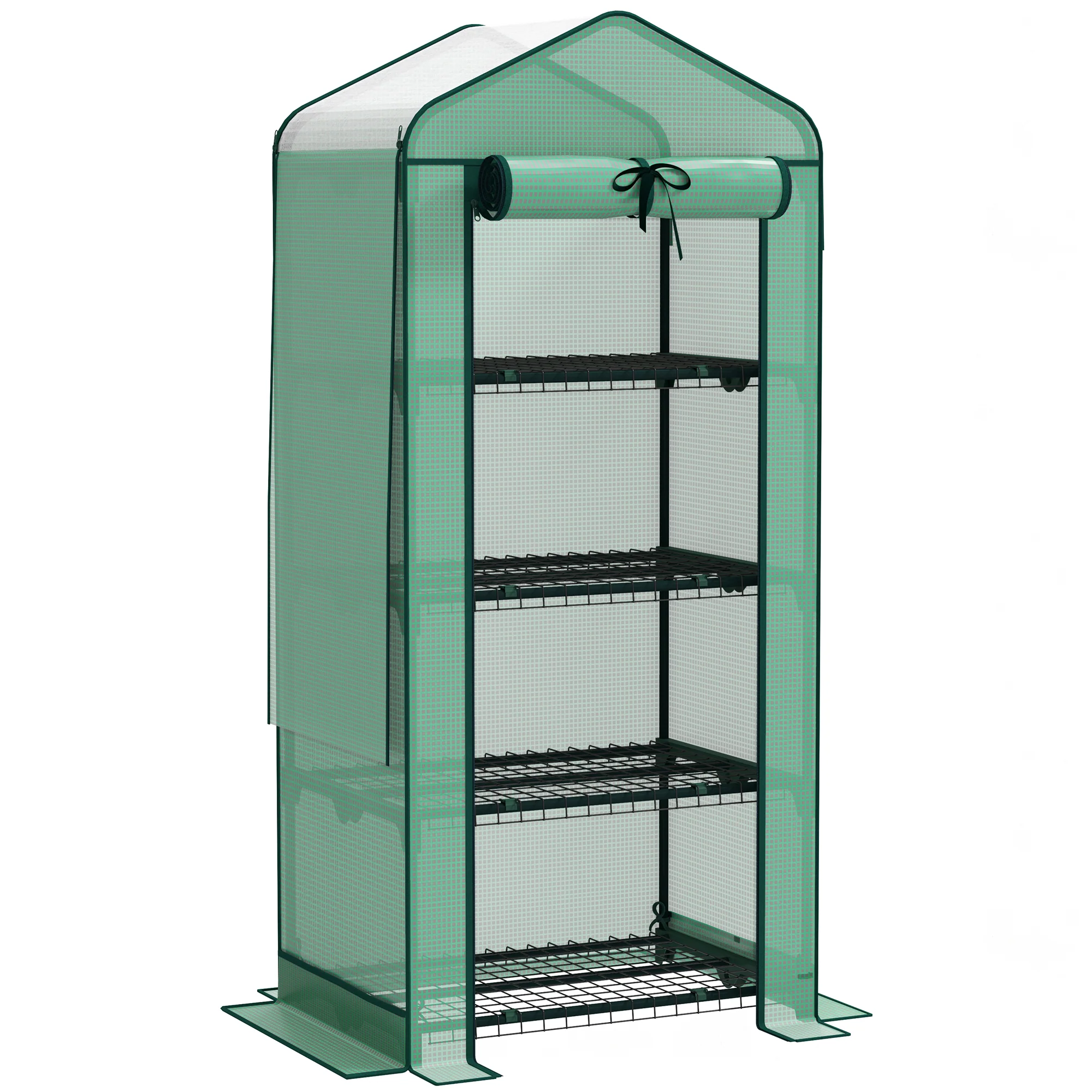 27.6" x 19.7" x 62.2 Mini Greenhouse with 4 Tier, for Garden Yard Backyard, Green - Image 12