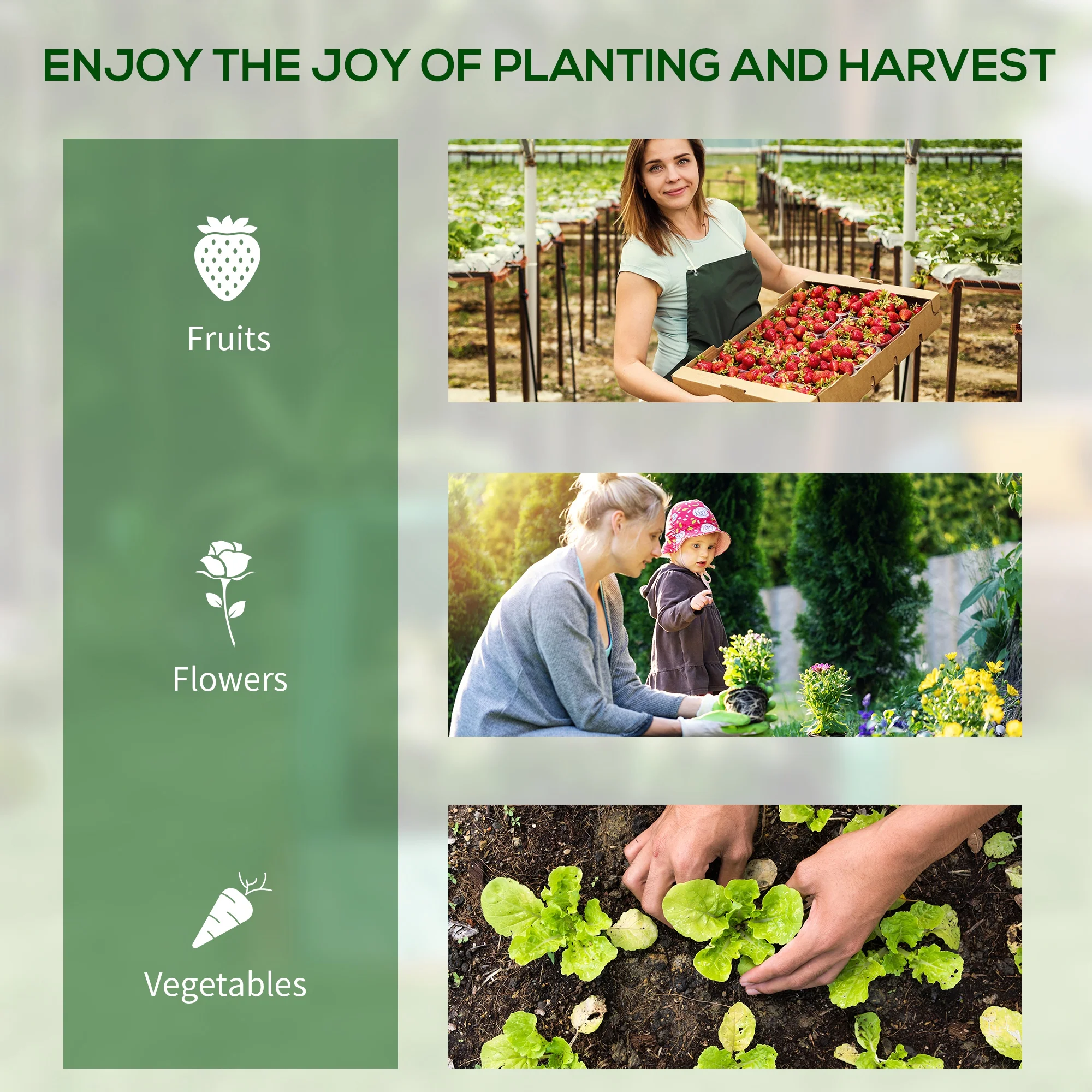 4 x 3 x 1ft Galvanized Raised Garden Bed with Cover, for Herbs and Vegetables, White and Silver - Image 9