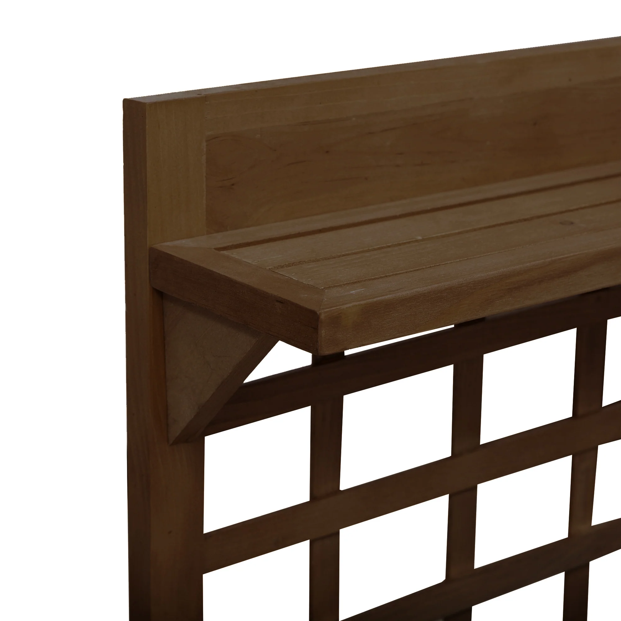 41" Mobile Planter Box with Trellis, Wheels, Storage Shelf, for Flowers, Herbs, Dark Brown - Image 10
