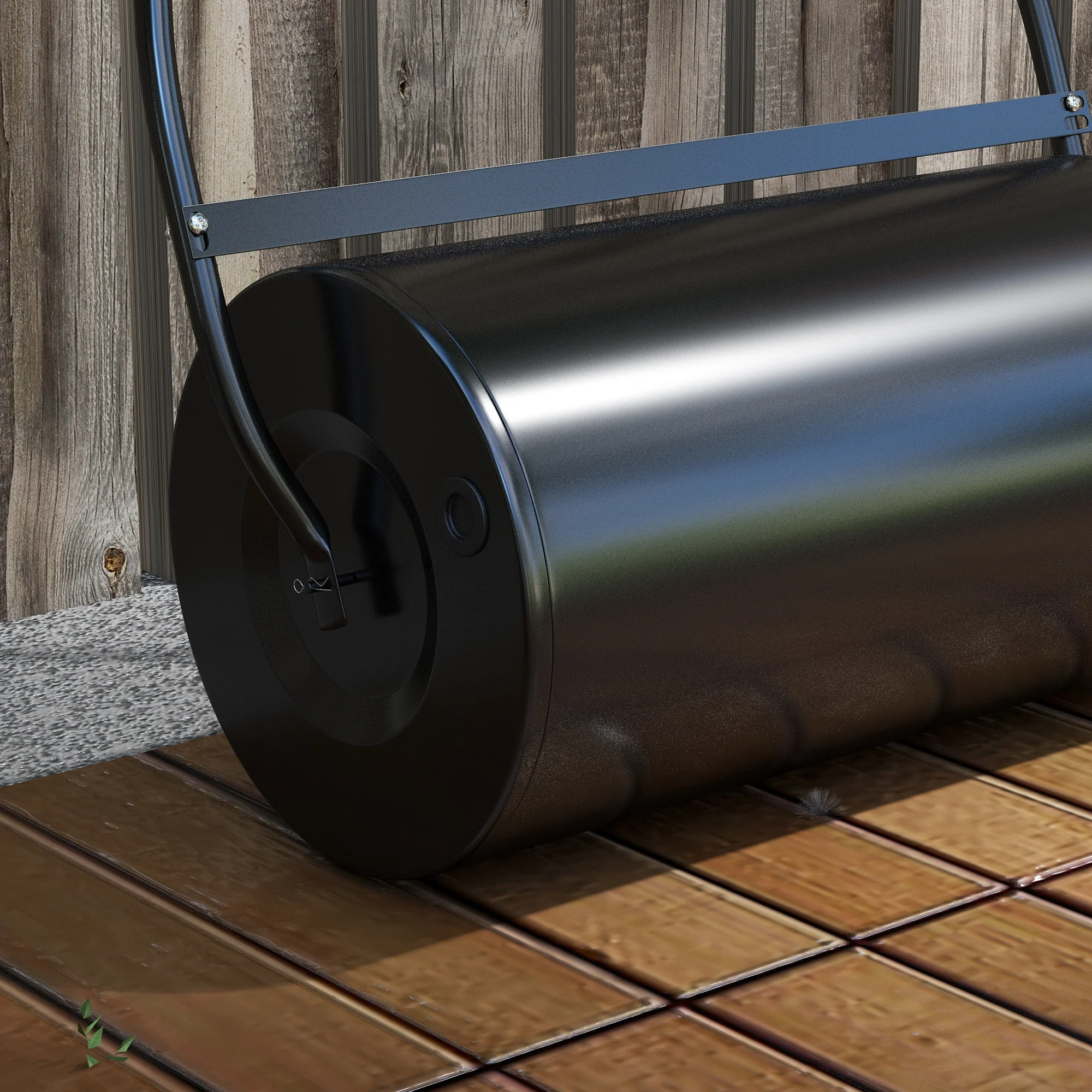 46L Lawn Roller, Push/Tow Behind Sod Roller with U Shaped Handle, Water Filled Yard Roller - Image 10