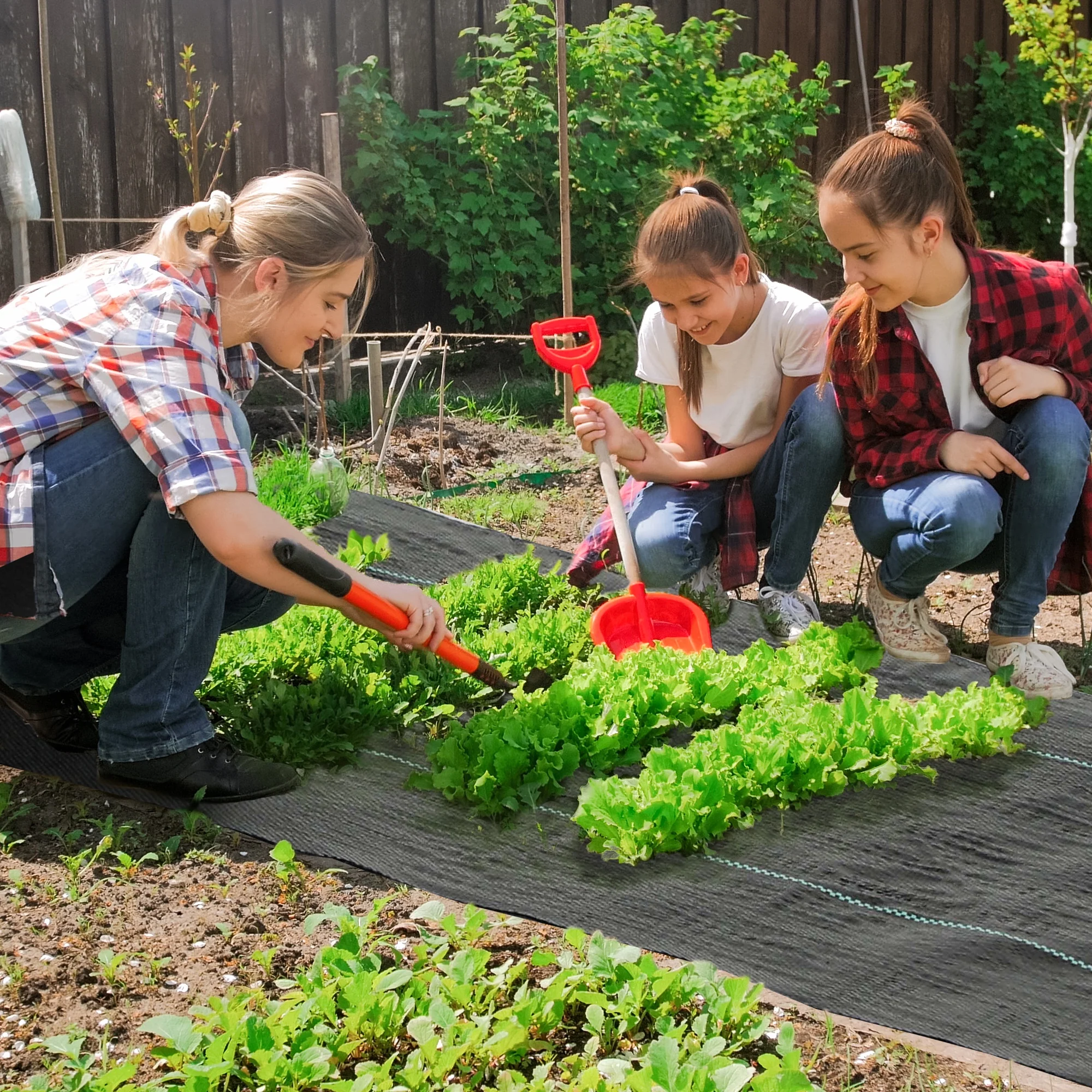 4 x 300 ft Weed Barrier Landscape Fabric Heavy Duty, 5oz Woven Weed Control Fabric - Image 3