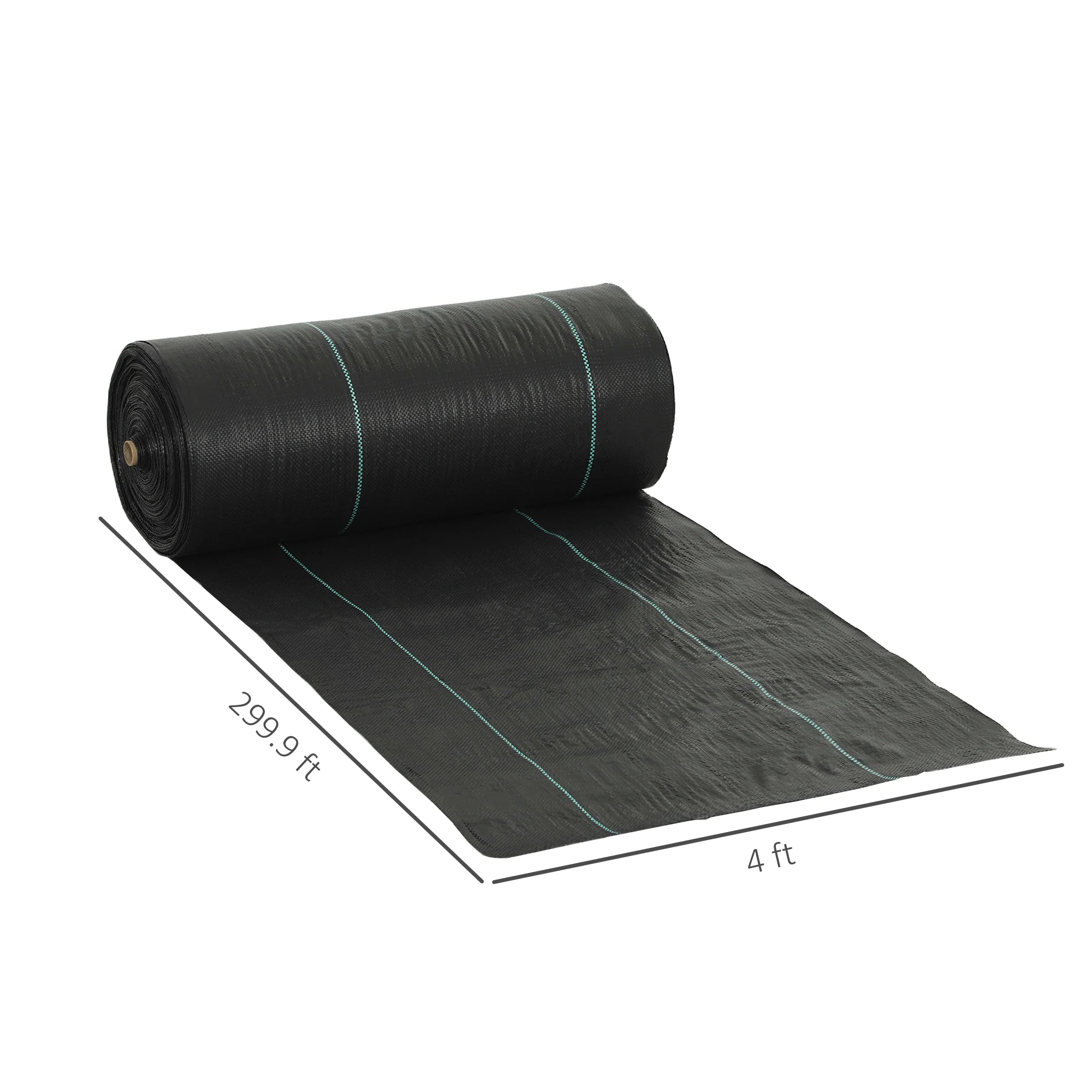 4 x 300 ft Weed Barrier Landscape Fabric Heavy Duty, 5oz Woven Weed Control Fabric - Image 5