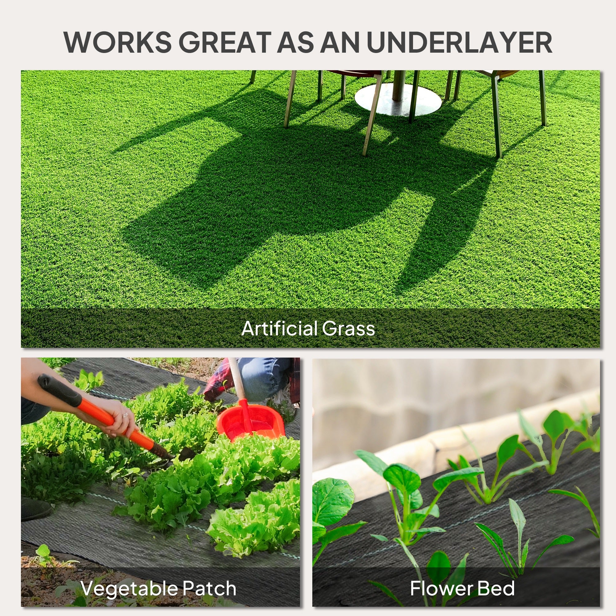 4 x 300 ft Weed Barrier Landscape Fabric Heavy Duty, 5oz Woven Weed Control Fabric - Image 9