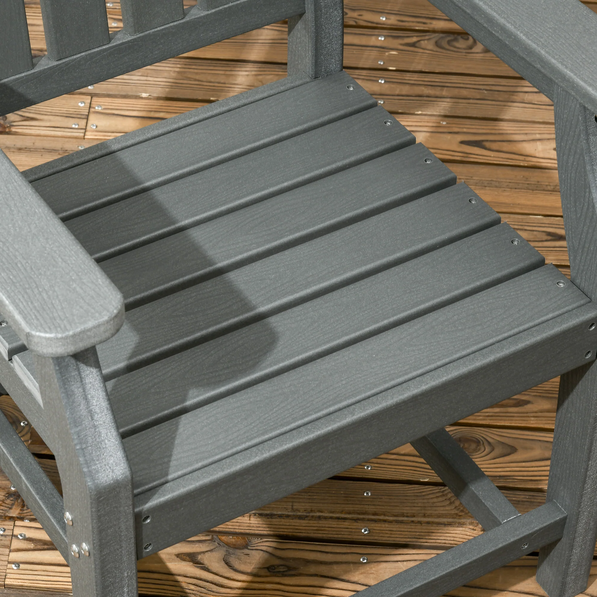 6-Seater Outdoor Dining Set with Loveseat, Umbrella Hole & Cushioned Seating, Dark Gray - Image 10