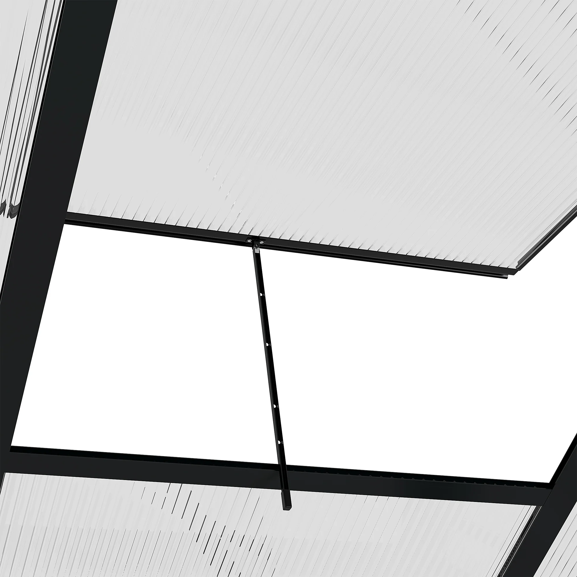BloomGreen 6' x 10' Greenhouse with Rain Gutter and Roof Vent Gray - Image 10