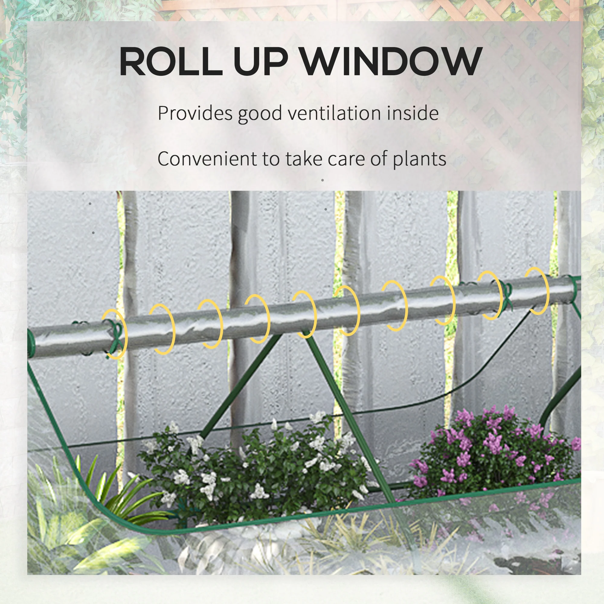 6 x 3 x 1ft Raised Garden Bed with Mini Greenhouse, for Herbs and Vegetables, Silver - Image 10